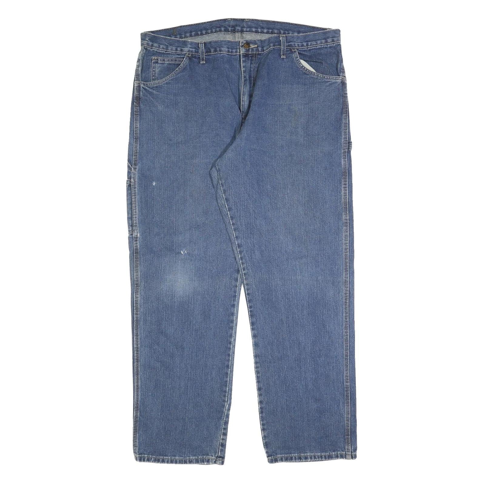 DICKIES Mens Jeans Blue Regular Straight Denim Medium W40 L32 Workwear Durable Refurbished - N/A refurbished available on Cerqular