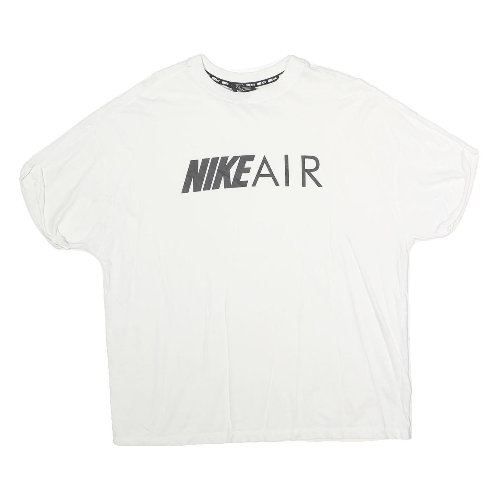 Buy NIKE Womens White Nike Air T-Shirt S Short Sleeve Crew Neck Printed Logo Refurbished - $16.89 NIKE Womens White Nike Air T-Shirt S Short Sleeve Crew Neck Printed Logo Refurbished - N/A refurbished available on Cerqular