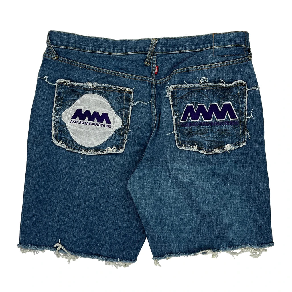 Rmc Denim Shorts - 30W 10L Blue Cotton Refurbished - Thrifted (note: this is a term often used to describe second- refurbished available on Cerqular
