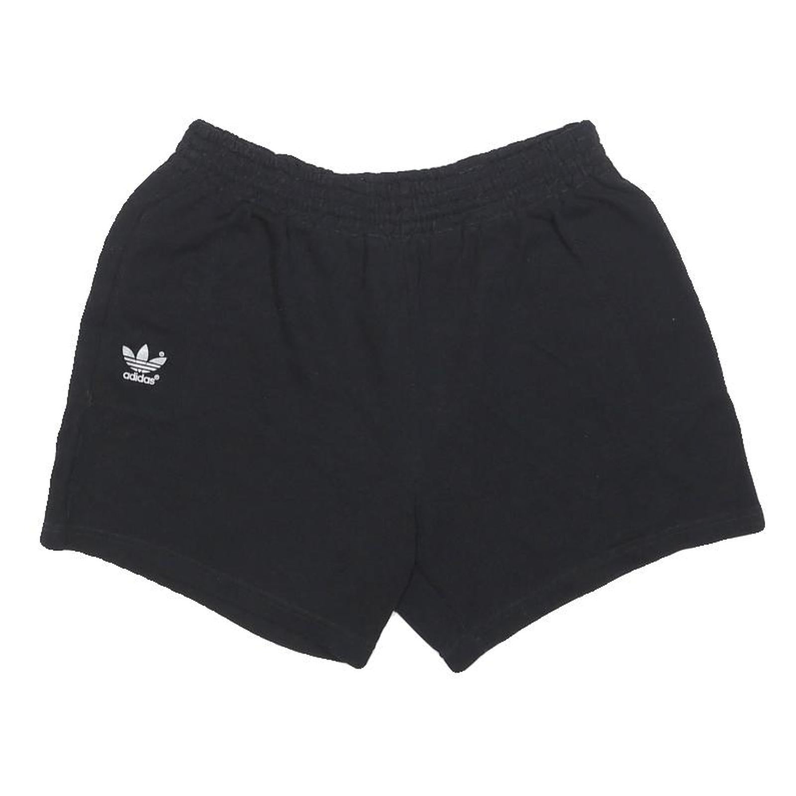 ADIDAS Womens Shorts Black Casual Plain S W24 Logo Cotton Blend Comfortable Refurbished - N/A refurbished available on Cerqular