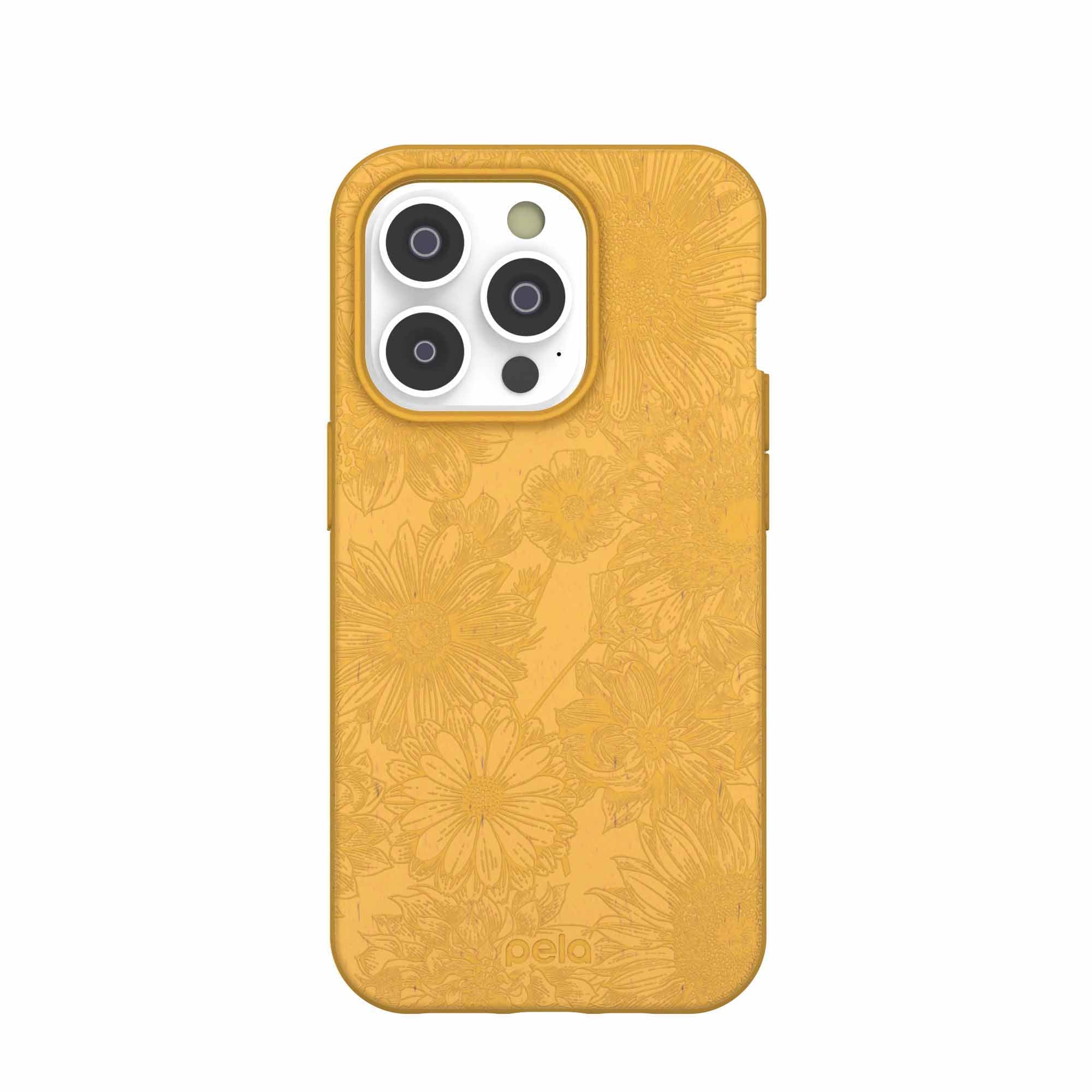 Honey Flora iPhone 14 Pro Case Refurbished - Pela Case refurbished available on Cerqular