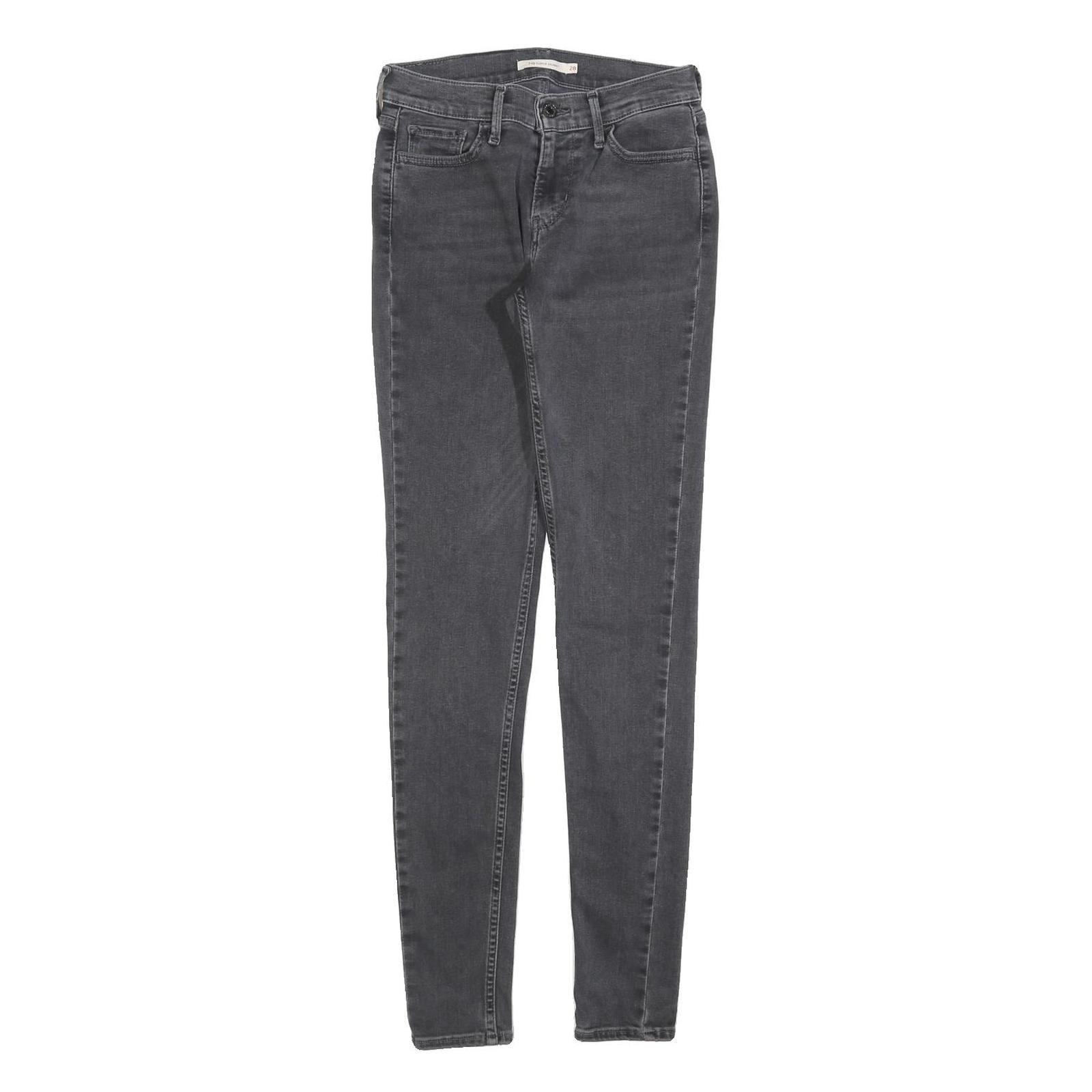 LEVI'S 710 Womens Jeans Black Slim Skinny Denim Medium W28 L32 Stretch Refurbished - N/A refurbished available on Cerqular
