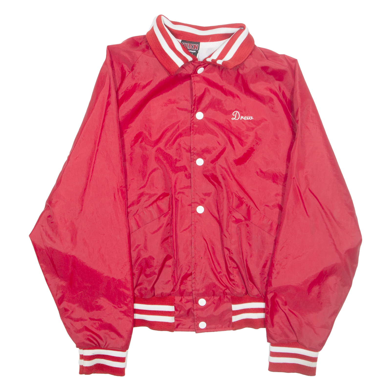 HILTON Mens Varsity Jacket Red Nylon M Refurbished - N/A refurbished available on Cerqular