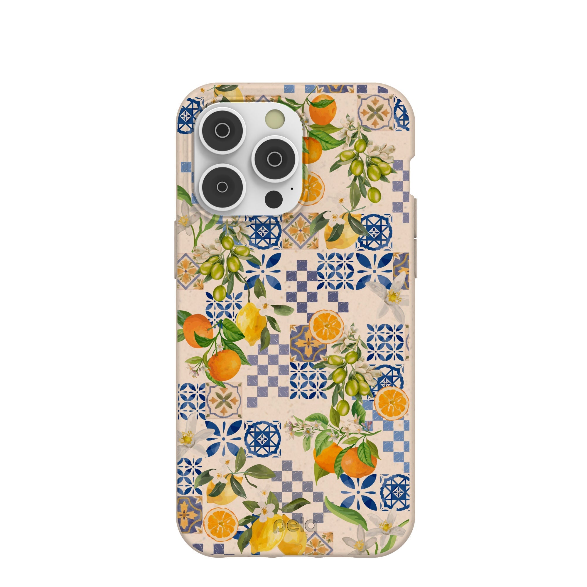 Seashell Amalfi Fruits iPhone 14 Pro Max Case Refurbished - Pela Case refurbished available on Cerqular