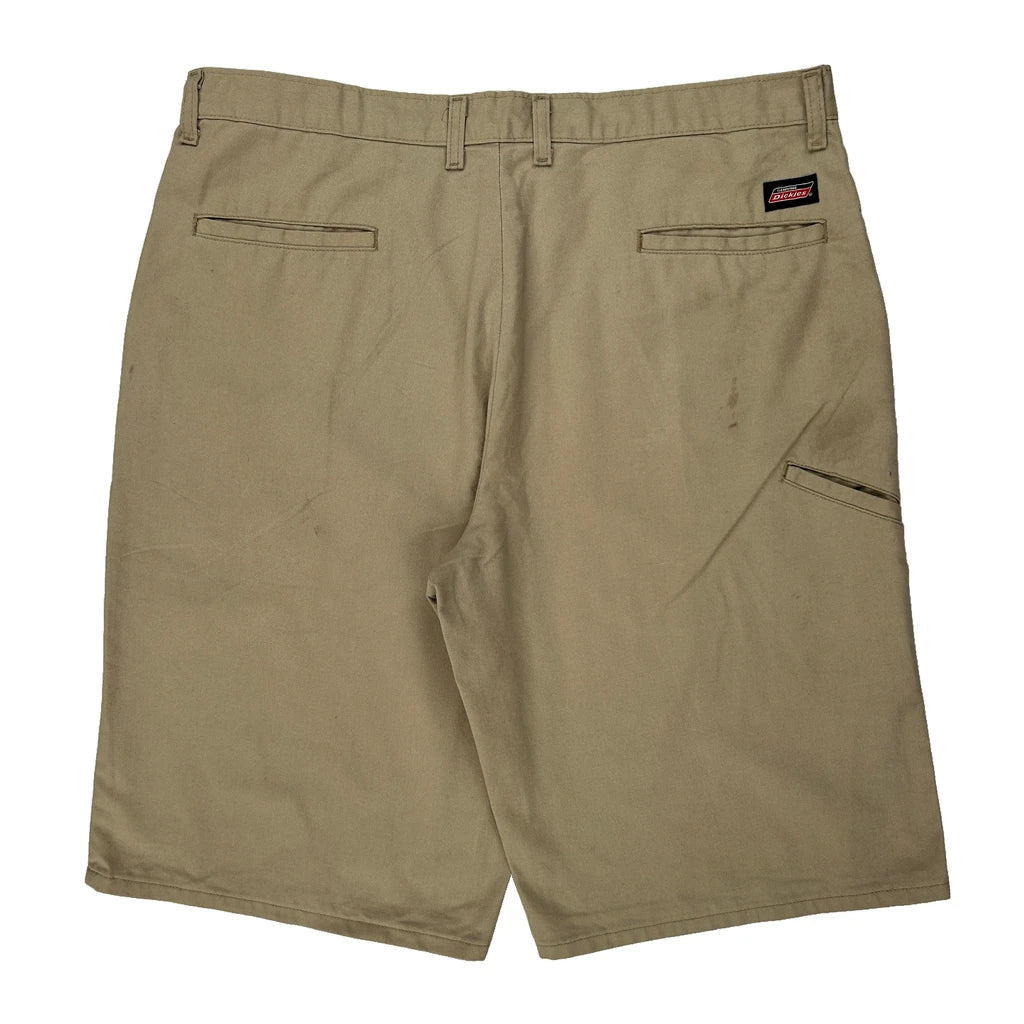 Dickies Chino Shorts - 38W 11L Beige Cotton Refurbished - Thrifted (note: this is a term often used to describe second- refurbished available on Cerqular