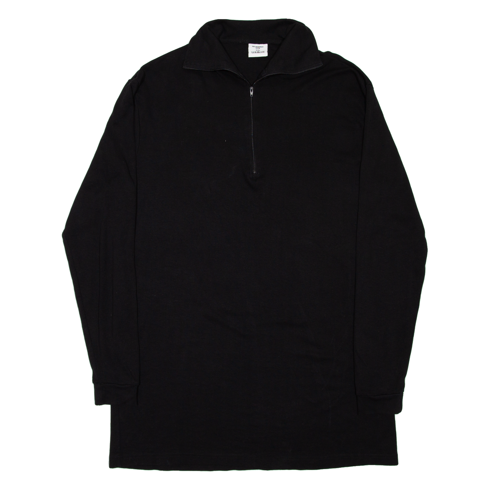 Lightweight Mens Sweatshirt Black 1/4 Zip 2XL Refurbished - N/A refurbished available on Cerqular