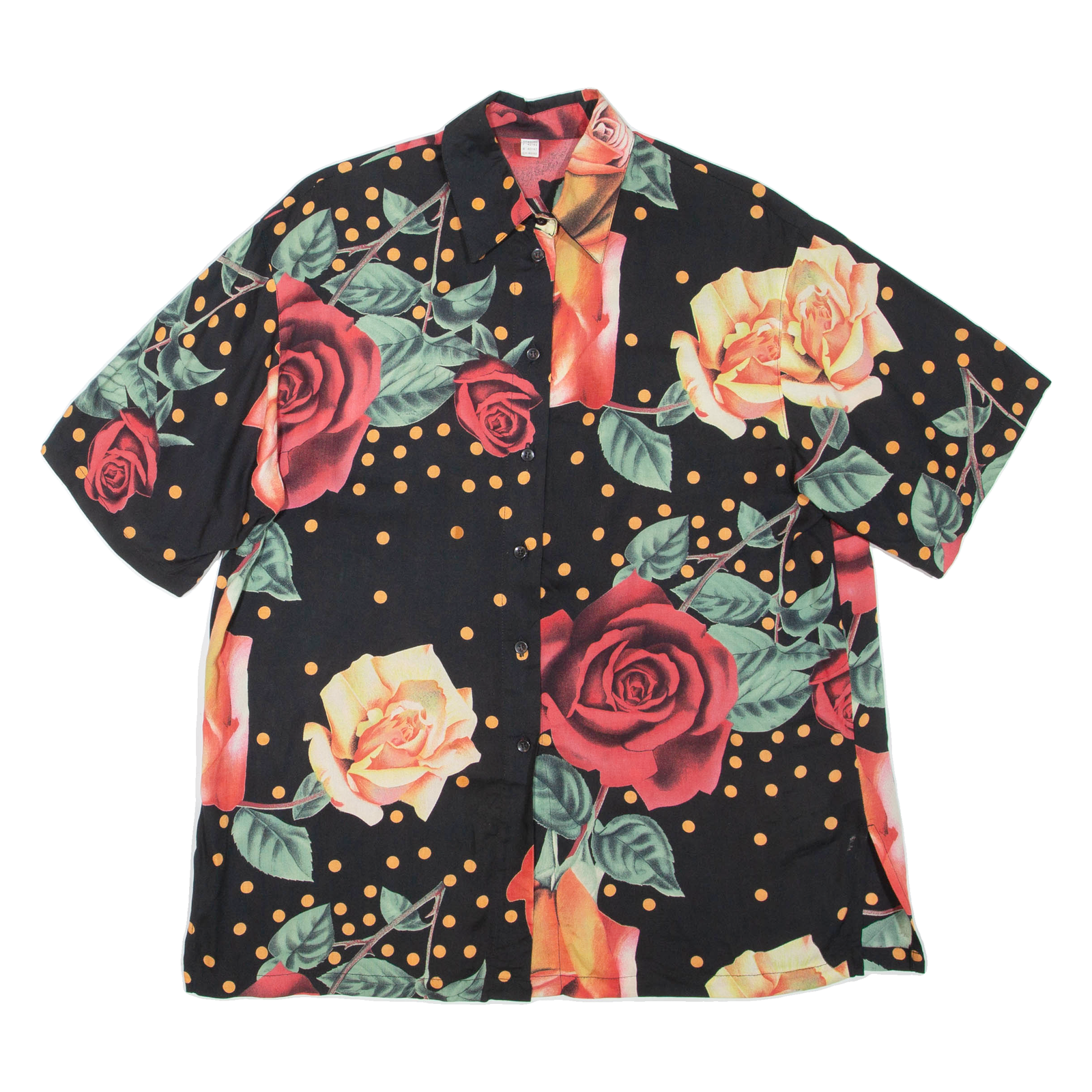 Womens Printed Shirt Black Collared Floral L Refurbished - N/A refurbished available on Cerqular