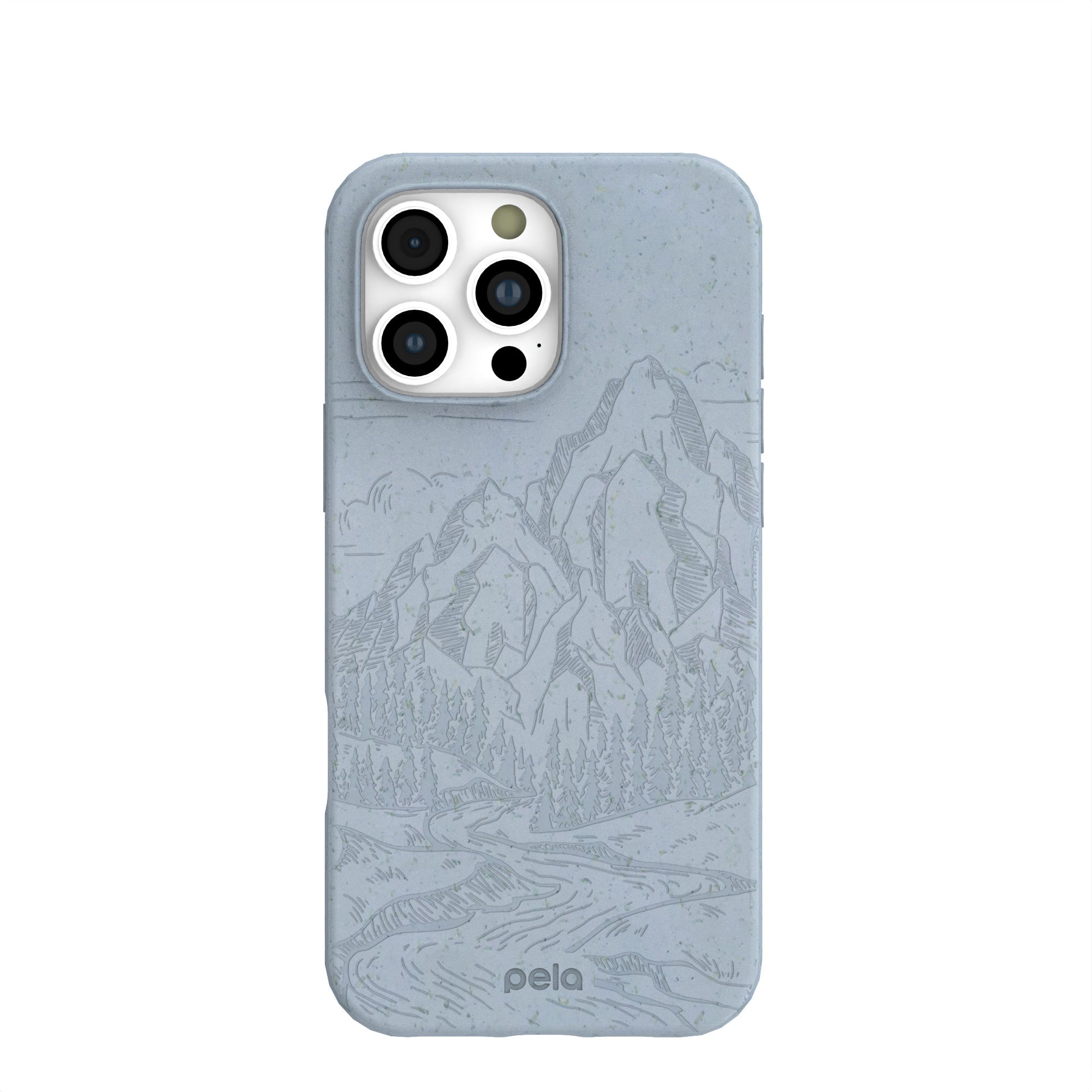 Powder Blue Rockies iPhone 16 Pro Max Case Refurbished - Pela Case refurbished available on Cerqular