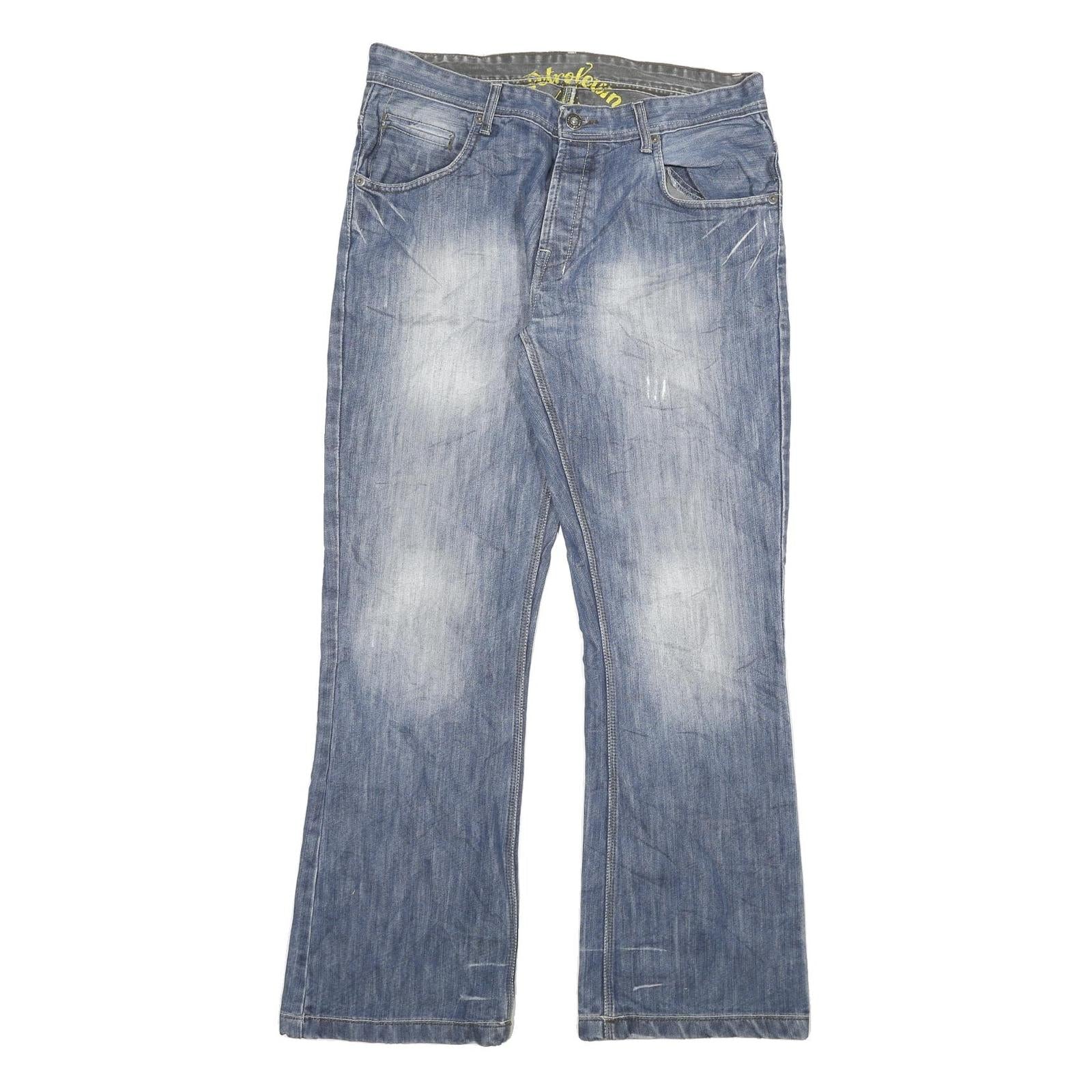 PETROKEVIN Mens Blue Regular Fit Straight Denim Light Wash Jeans W35 L33 Casual Refurbished - N/A refurbished available on Cerqular