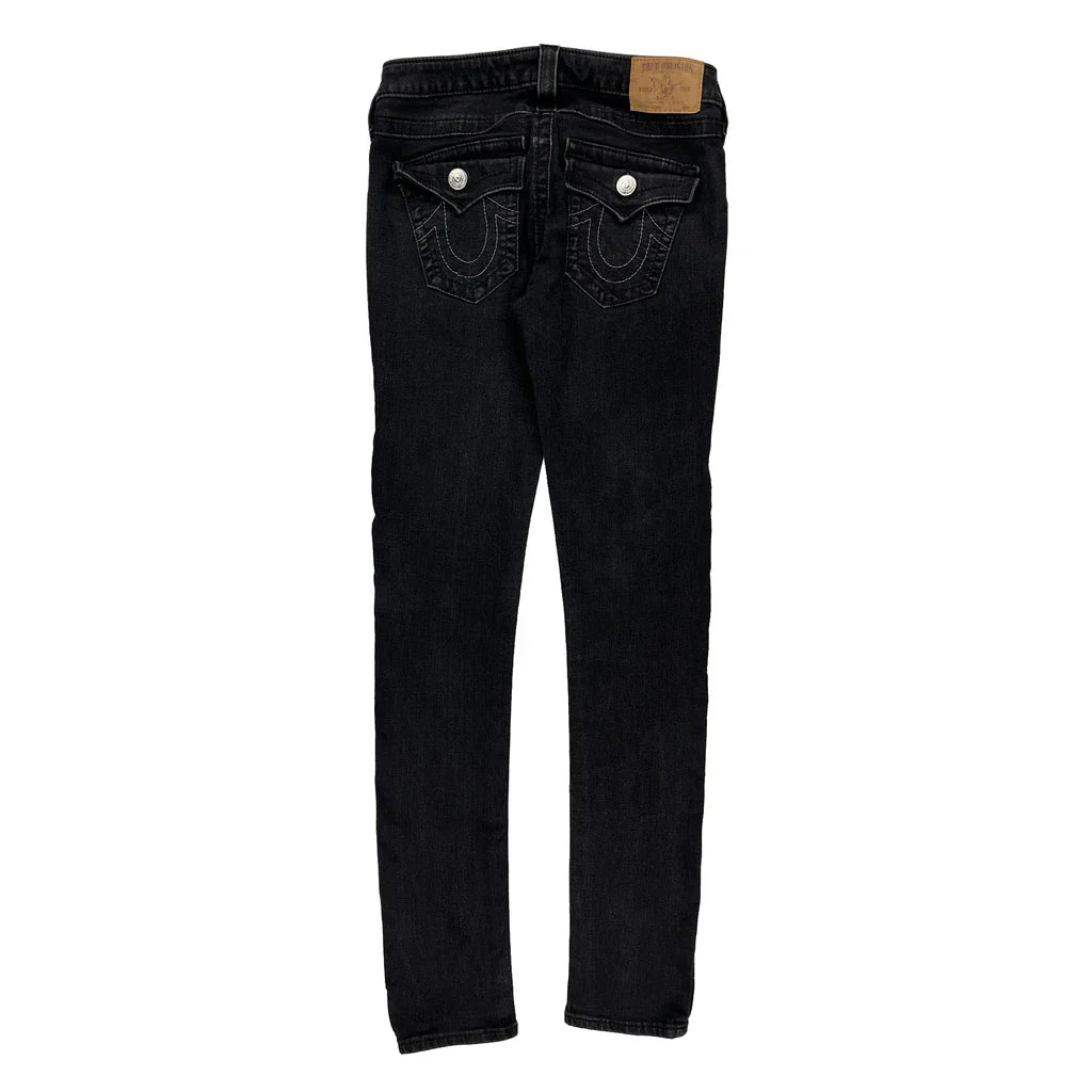 True Religion Skinny Jeans - 27W UK 6 Black Cotton Refurbished - Thrifted (note: this is a term often used to describe second- refurbished available on Cerqular