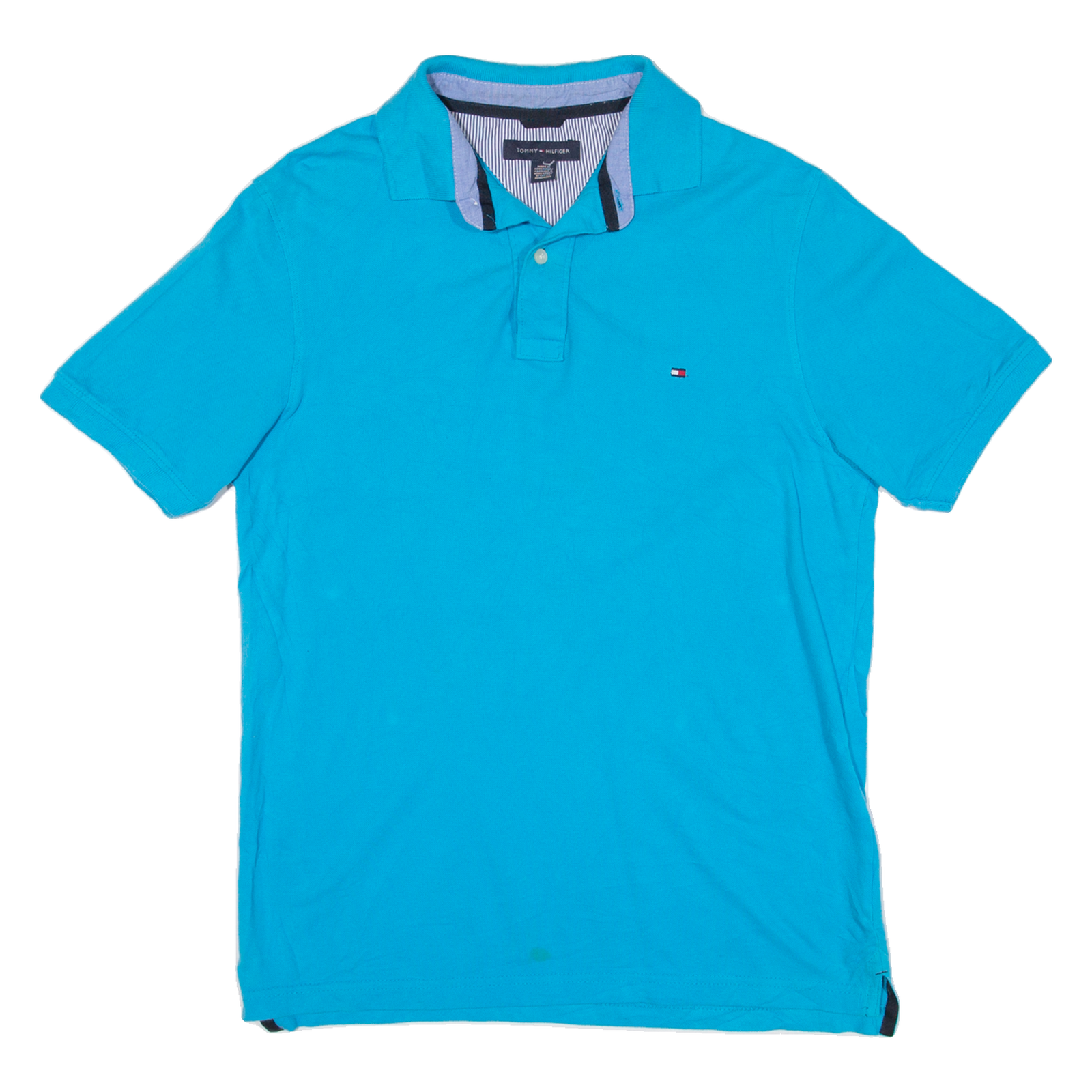 TOMMY HILFIGER Mens Polo Shirt Blue L Refurbished - N/A refurbished available on Cerqular