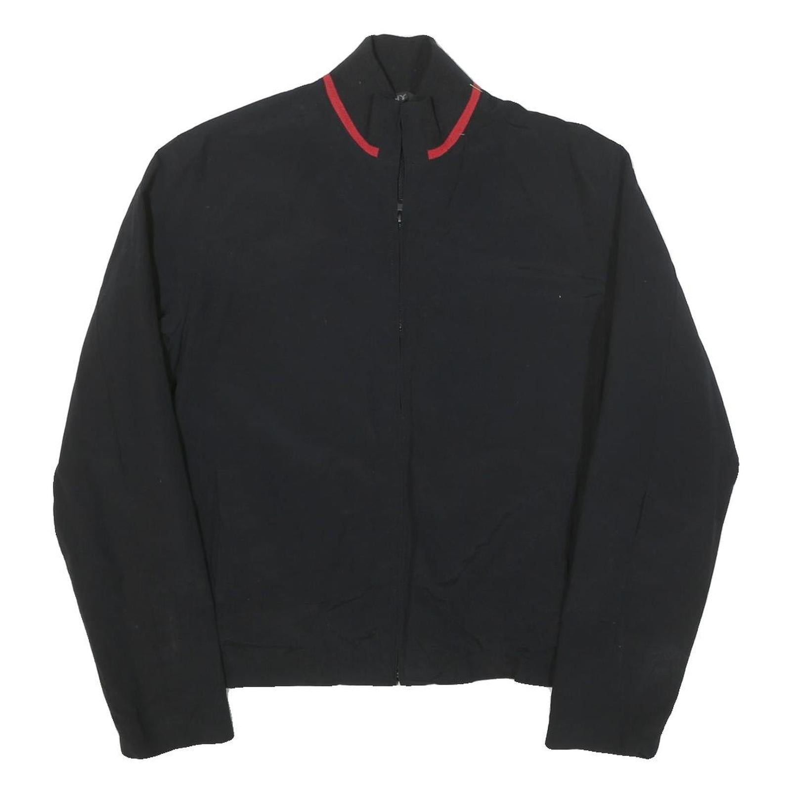 DKNY Mens Black Red Zip Jacket M Cotton Blend Plain Lightweight Casual Refurbished - N/A refurbished available on Cerqular