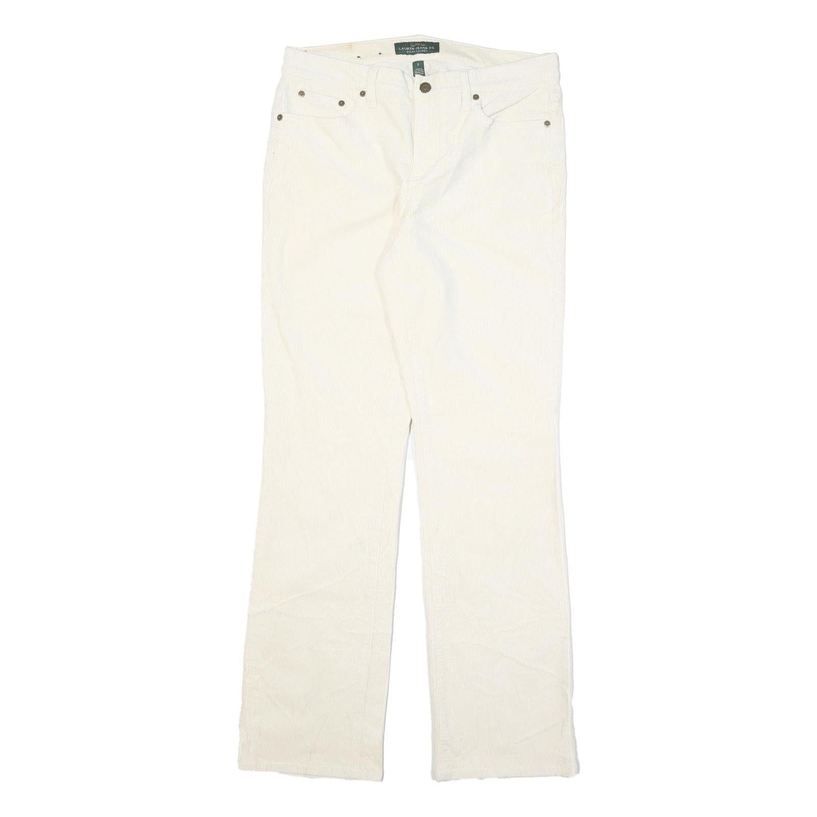RALPH LAUREN POLO JEANS COMPANY Womens Cotton Blend White Regular Fit Straight Refurbished - N/A refurbished available on Cerqular