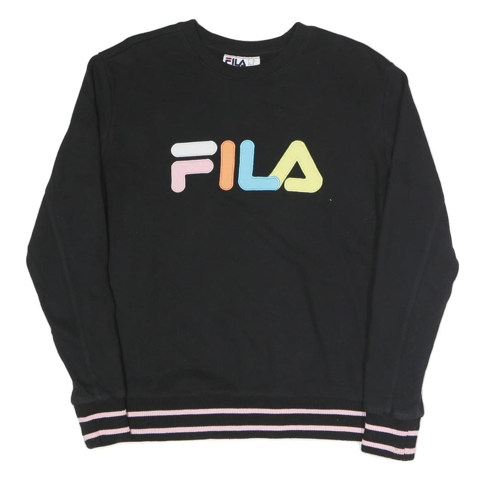 Buy FILA Mens Black Colourblock Crew Neck M Sweatshirt Retro Logo Casual Style Refurbished - $33.79 FILA Mens Black Colourblock Crew Neck M Sweatshirt Retro Logo Casual Style Refurbished - N/A refurbished available on Cerqular