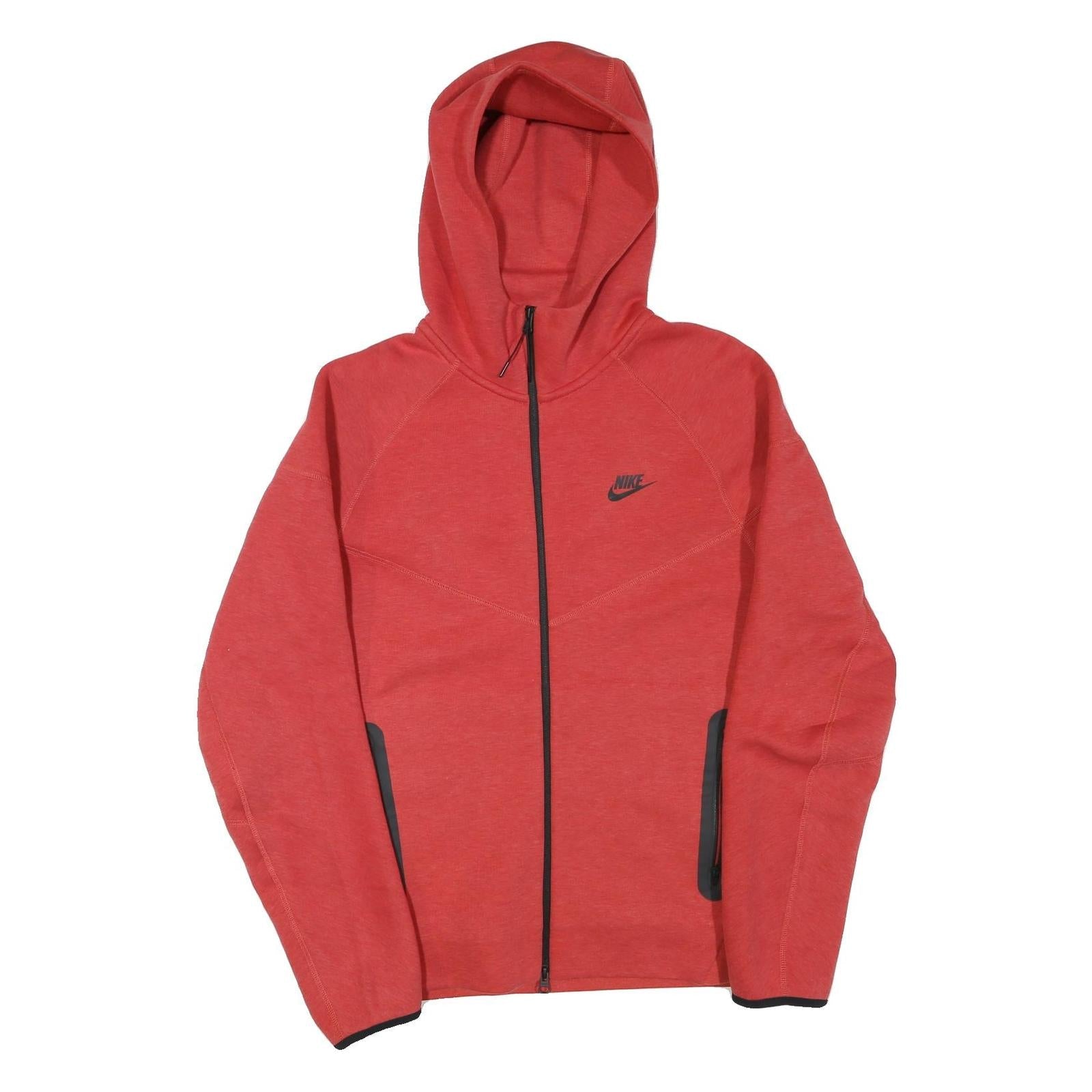NIKE Mens Red Full Zip Hoodie M Cotton Blend Sportswear Casual Refurbished - N/A refurbished available on Cerqular