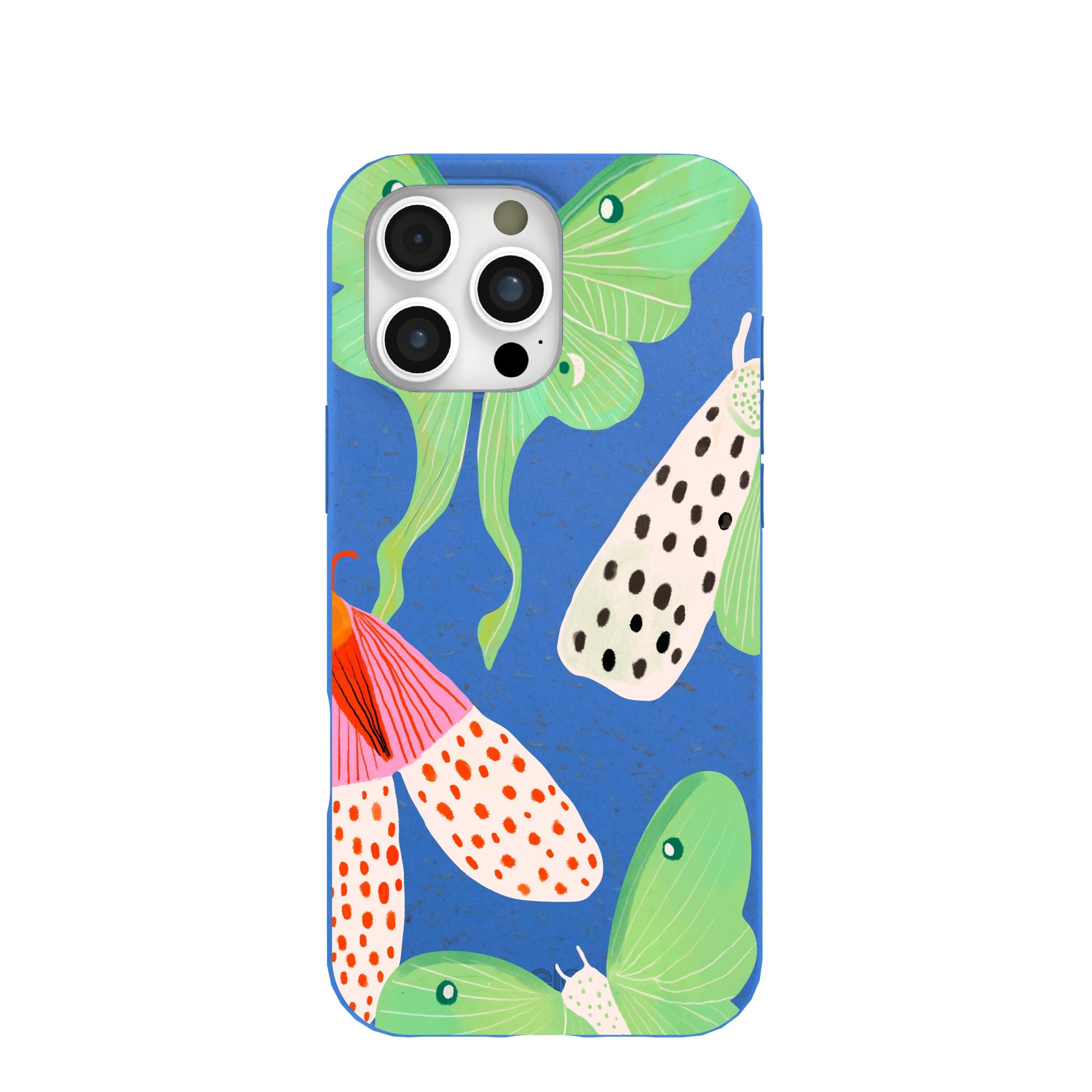 Electric Blue Mothopia iPhone 16 Pro Max Case Refurbished - Pela Case refurbished available on Cerqular