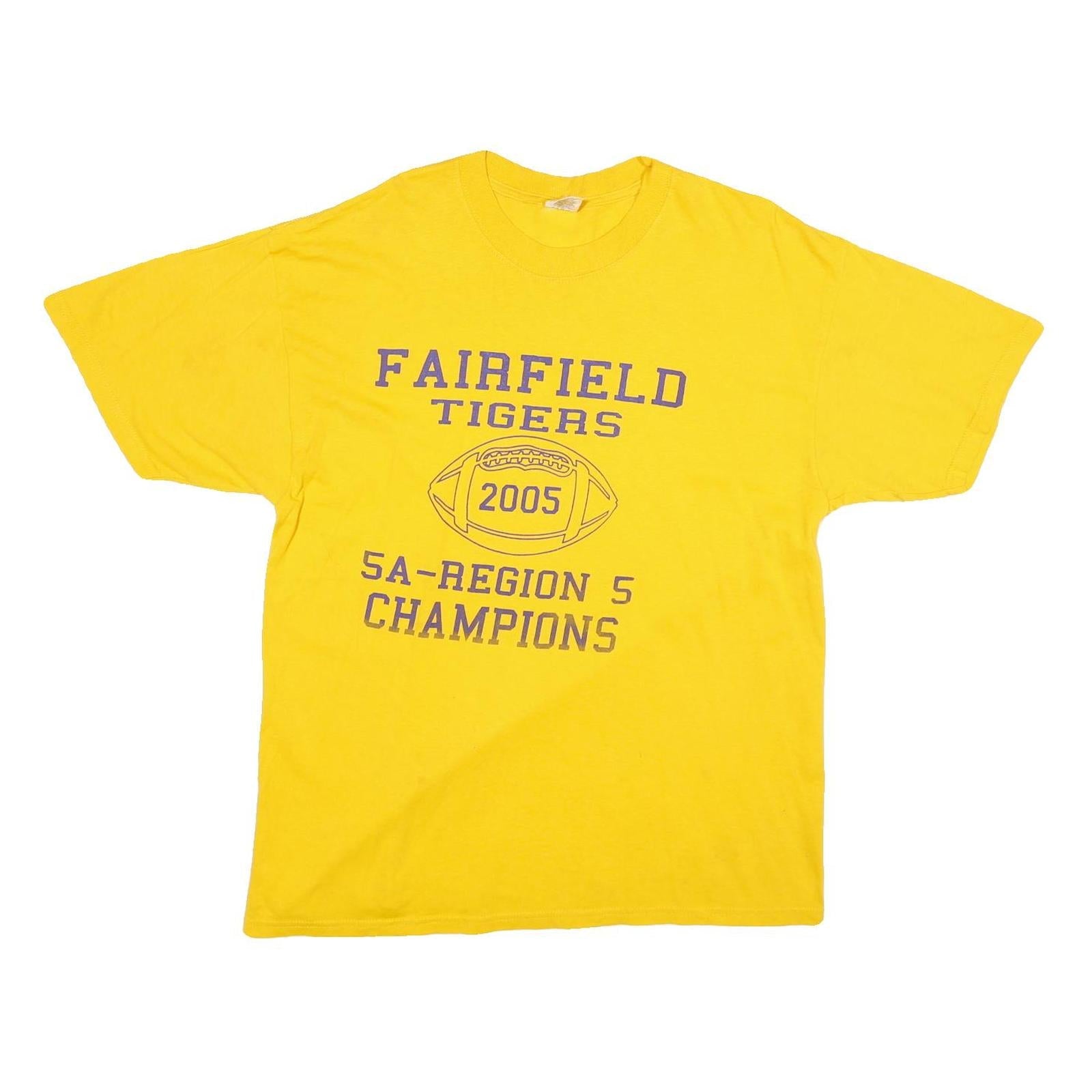 Buy JERZEES Mens Yellow Fairfield Tigers Graphic T-Shirt XL Short Sleeve Crew Neck Refurbished - $19.49 JERZEES Mens Yellow Fairfield Tigers Graphic T-Shirt XL Short Sleeve Crew Neck Refurbished - N/A refurbished available on Cerqular