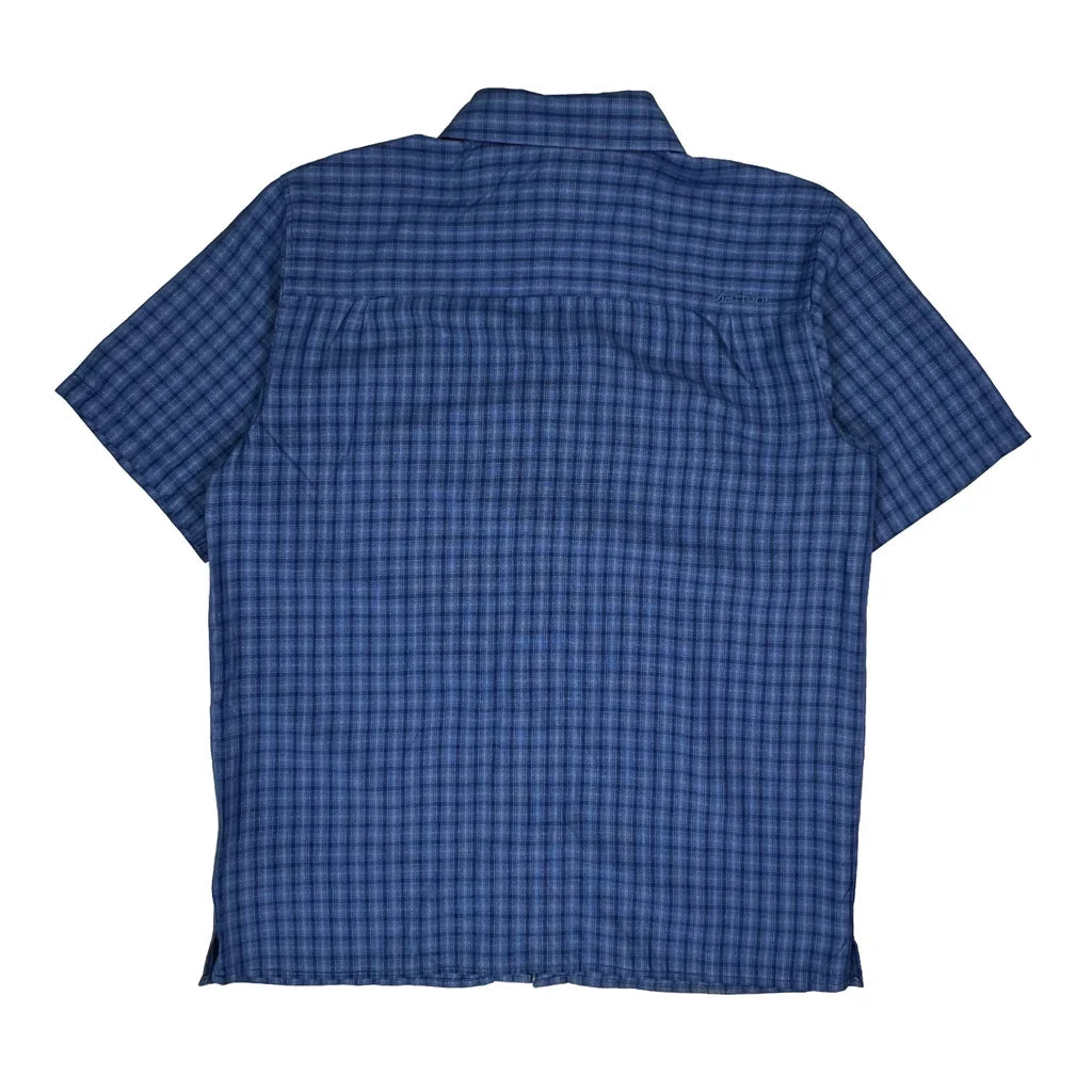 Buy Marmot Checked Short Sleeve Shirt - Medium Blue Polyester Refurbished - $33.49 Marmot Checked Short Sleeve Shirt - Medium Blue Polyester Refurbished - Thrifted (note: this is a term often used to describe second- refurbished available on Cerqular