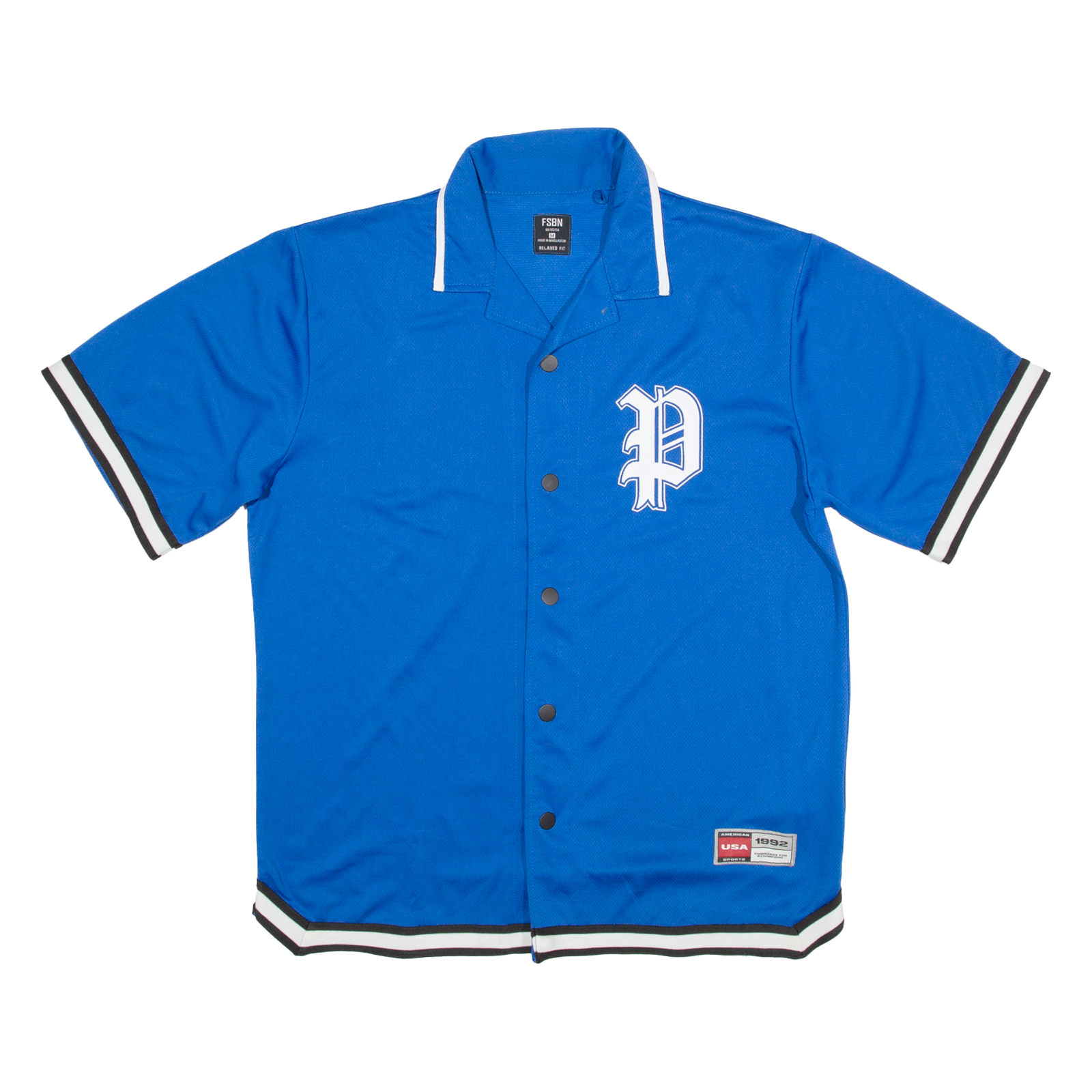 FSBN Relaxed Fit American Sports Mens Plain Shirt Blue 90s M Refurbished - N/A refurbished available on Cerqular