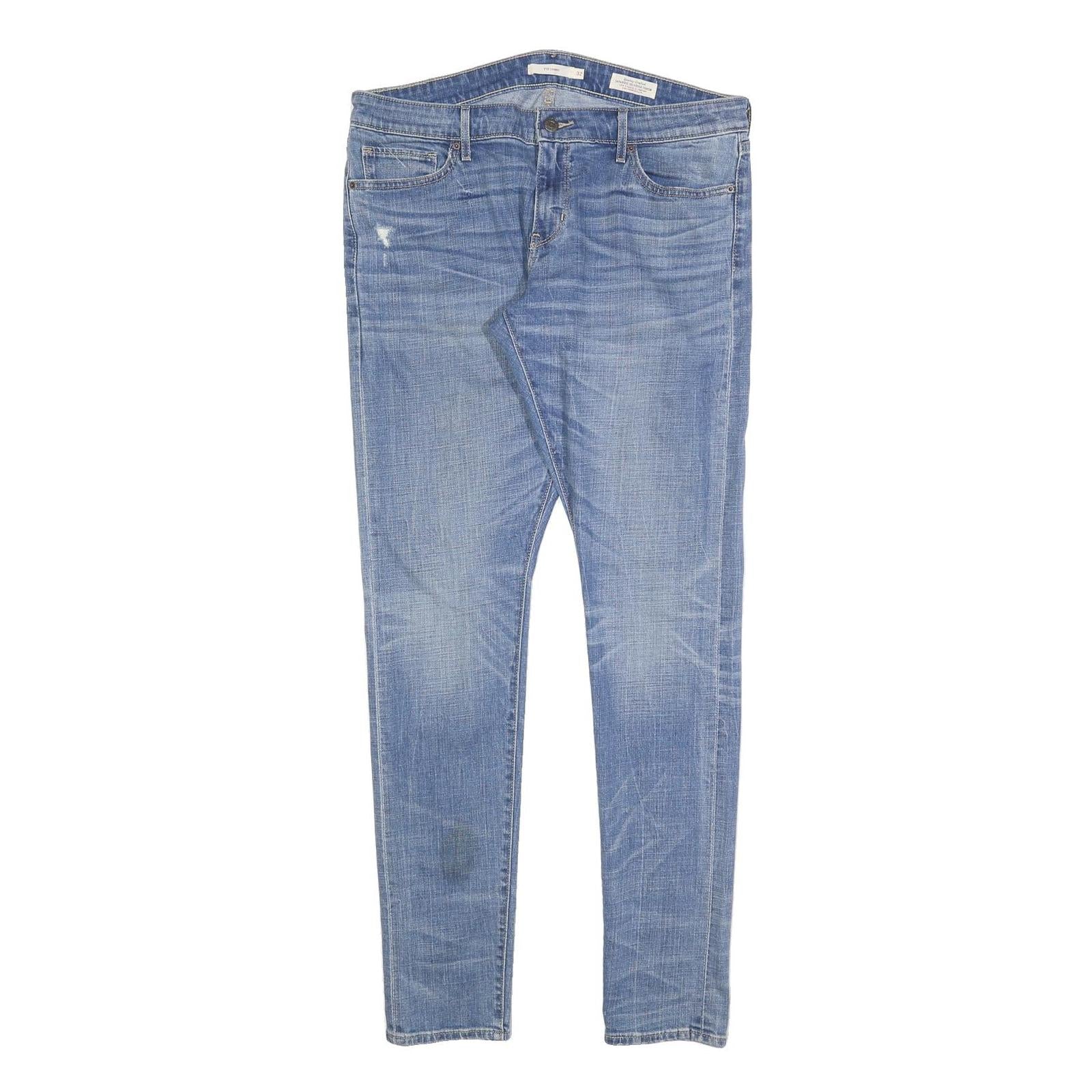 LEVI'S 711 Womens Jeans Blue Slim Skinny Denim Medium W35 L34 Cotton Blend Refurbished - N/A refurbished available on Cerqular