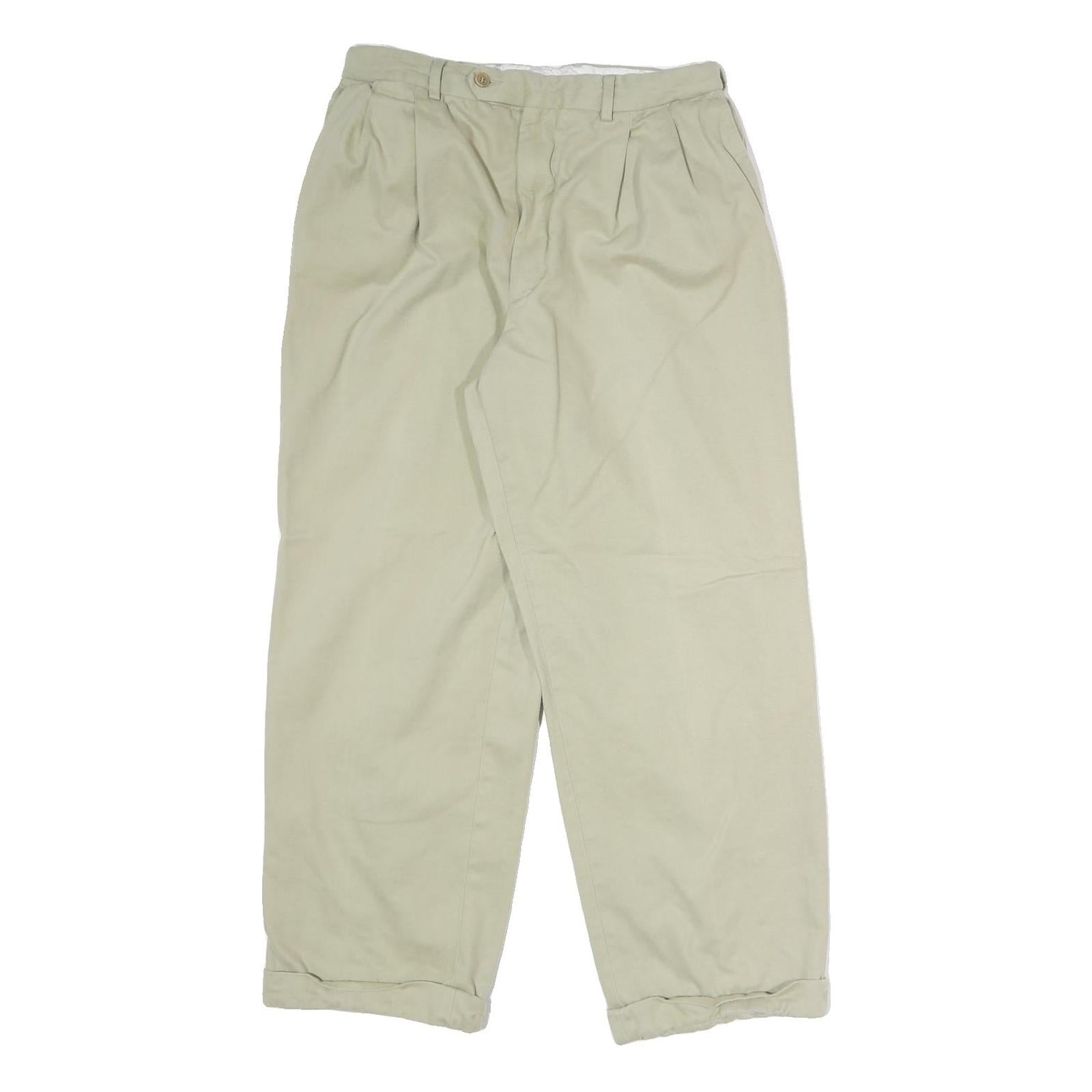 VALENTINO Mens Wool Blend Relaxed Beige Trousers W30 L27 Formal Classic Zip Refurbished - N/A refurbished available on Cerqular