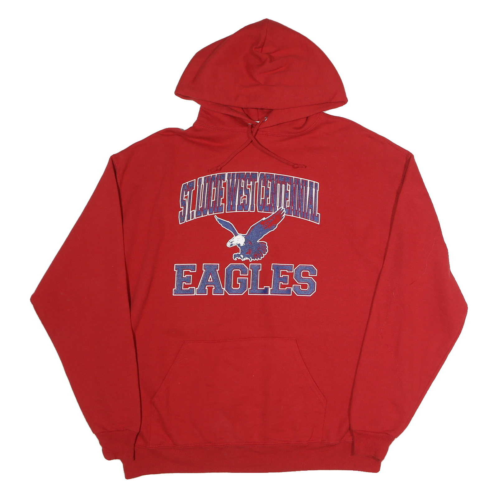 JERZEES Mens Red St. Lude West Central Eagles Hoodie XL Eagle Print Refurbished - N/A refurbished available on Cerqular