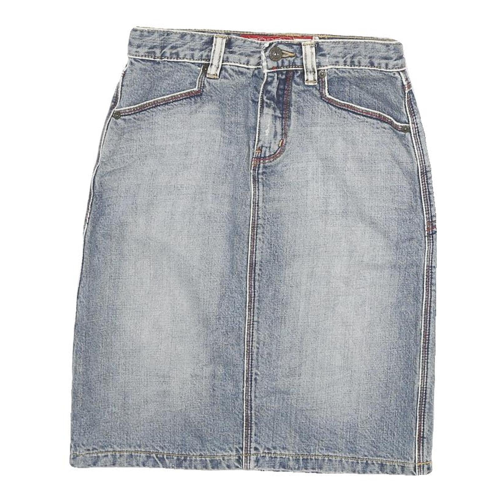 BORRY JEANS Womens Blue Denim Pencil Knee Length Cotton Blend Skirt XS Classic Refurbished - N/A refurbished available on Cerqular