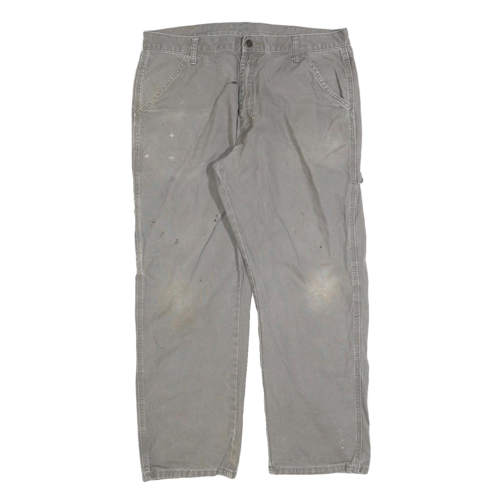 DICKIES Mens Relaxed Grey Cotton Blend Jeans W36 L30 Workwear Zip Closure Refurbished - N/A refurbished available on Cerqular