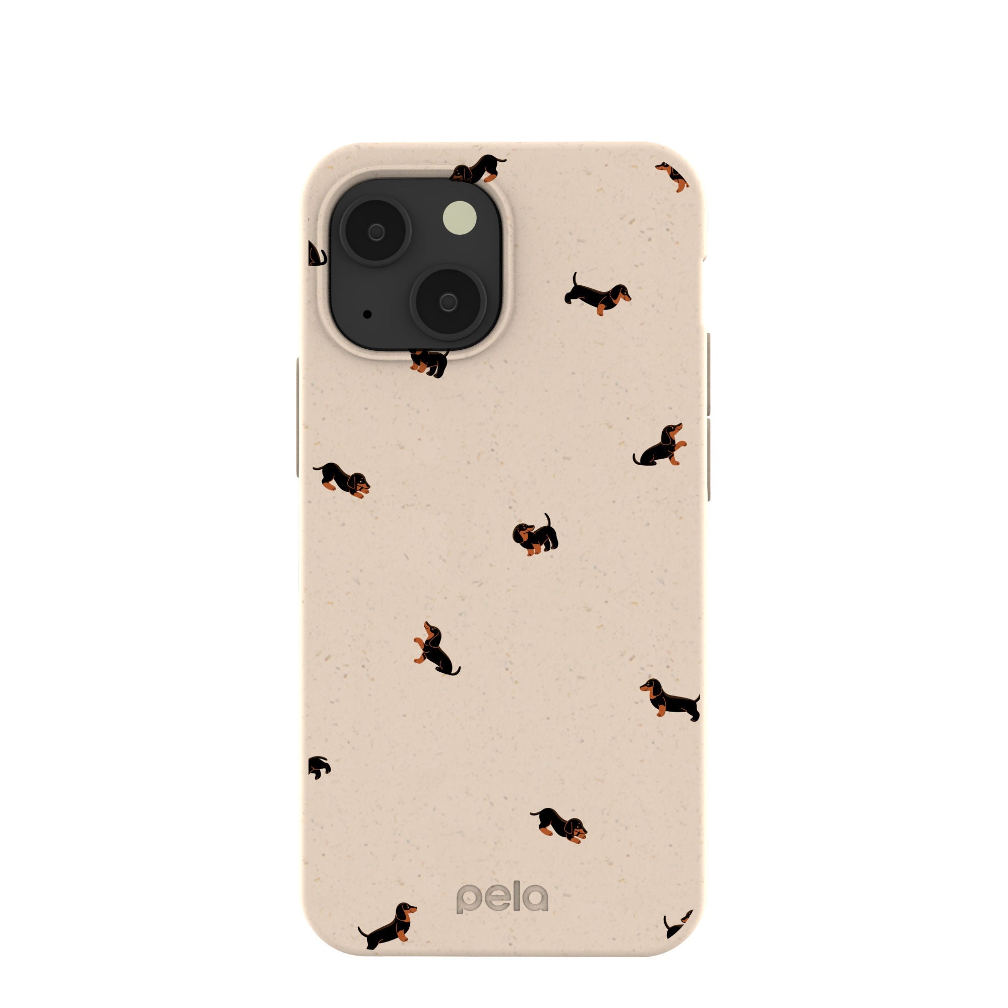Seashell Lil Dachshunds iPhone 13 Mini Case Refurbished - Pela Case refurbished available on Cerqular