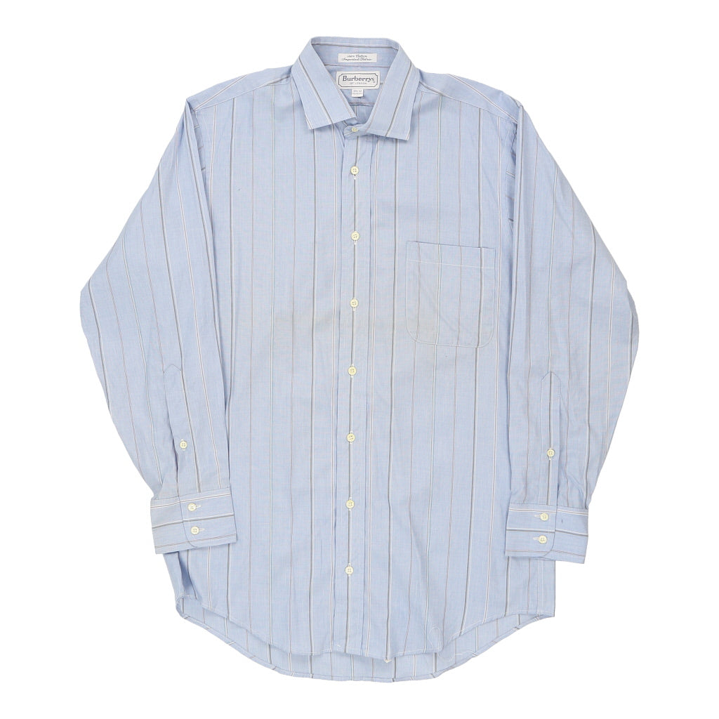 Burberry Striped Shirt - Medium Blue Cotton | Size: medium Refurbished - N/A (Preloved Designer is not a specific brand, it refurbished available on Cerqular