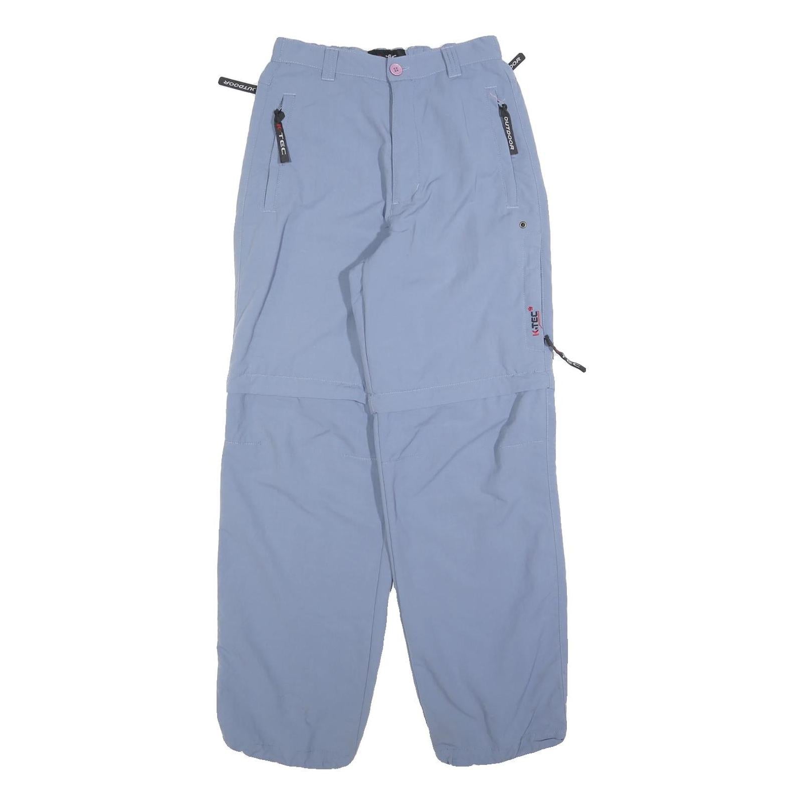 K-TEC Womens Polyester Blend Blue Relaxed Cargo Trousers W25 L28 Outdoor Zip Refurbished - N/A refurbished available on Cerqular