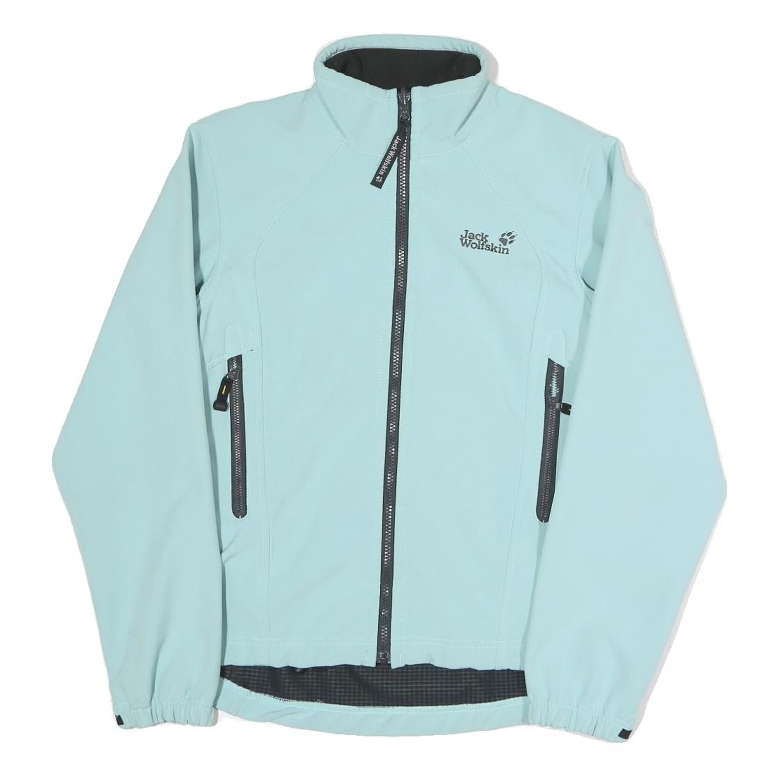 JACK WOLFSKIN Womens Blue Jacket UK 12 Polyester Blend Zip Outdoor Lightweight Refurbished - N/A refurbished available on Cerqular