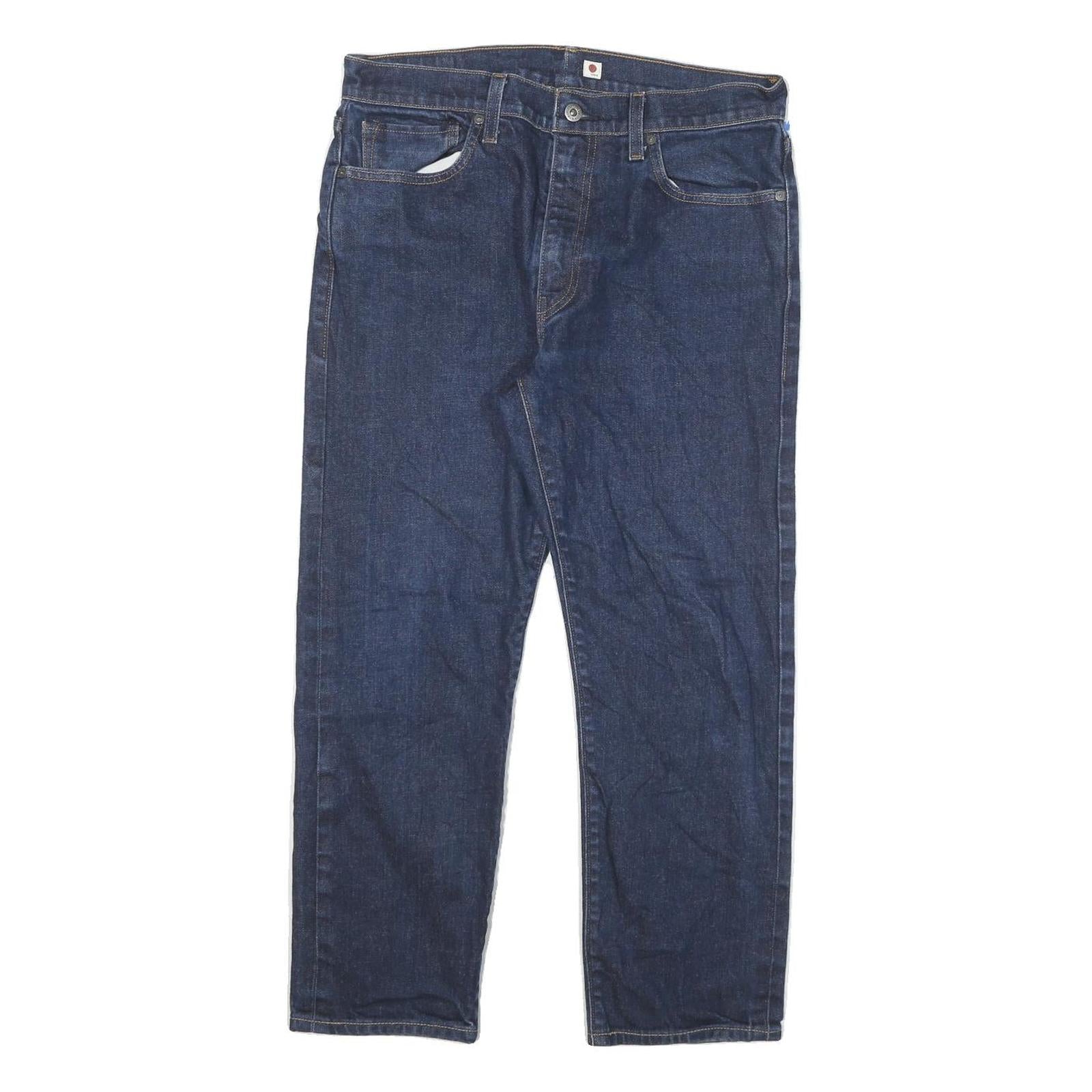 LEVI'S 502 Mens Jeans Blue Regular Straight Denim Raw W33 L25 Classic Zip Cotton Refurbished - N/A refurbished available on Cerqular