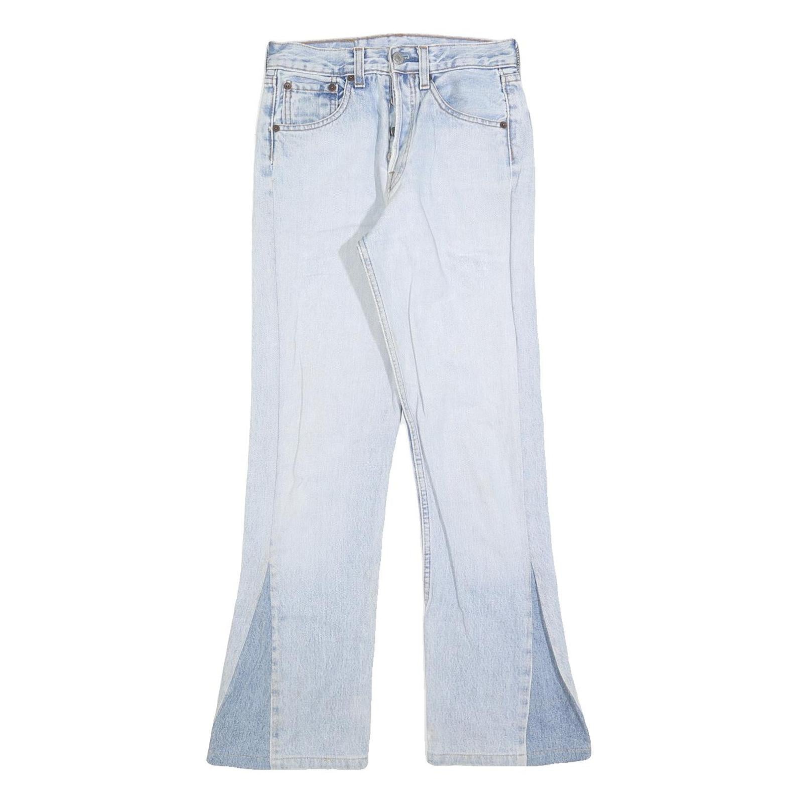 LEVI'S 501 Womens Jeans Blue Regular Flared Denim Light W27 L28 High Waist Refurbished - N/A refurbished available on Cerqular