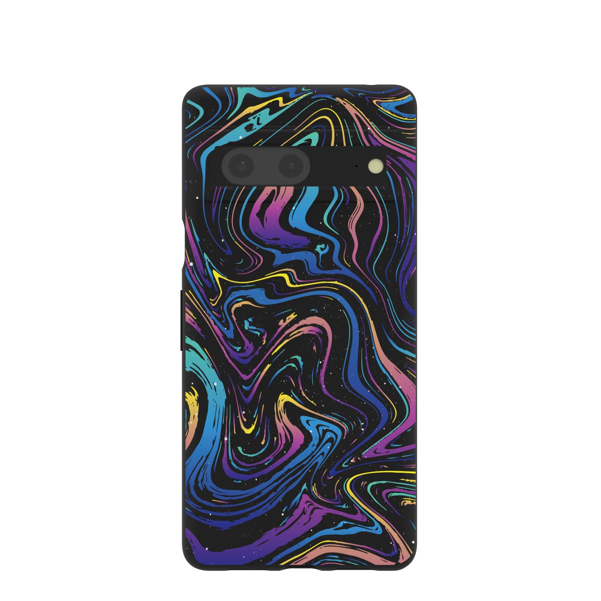Black Galaxy Swirls Google Pixel 7 Case Refurbished - Pela Case refurbished available on Cerqular