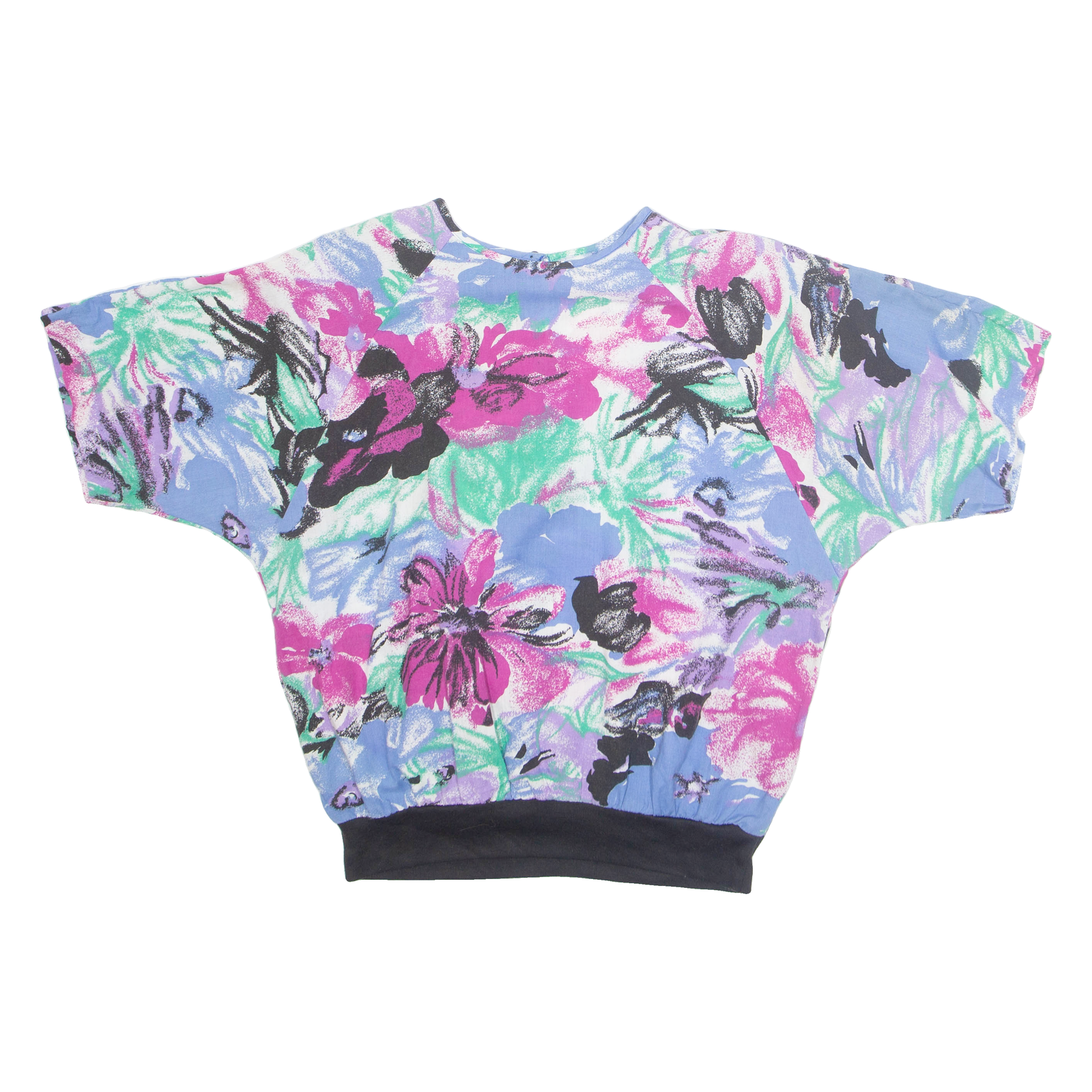 J.B.J Womens Printed TOp Purple Floral M Refurbished - N/A refurbished available on Cerqular