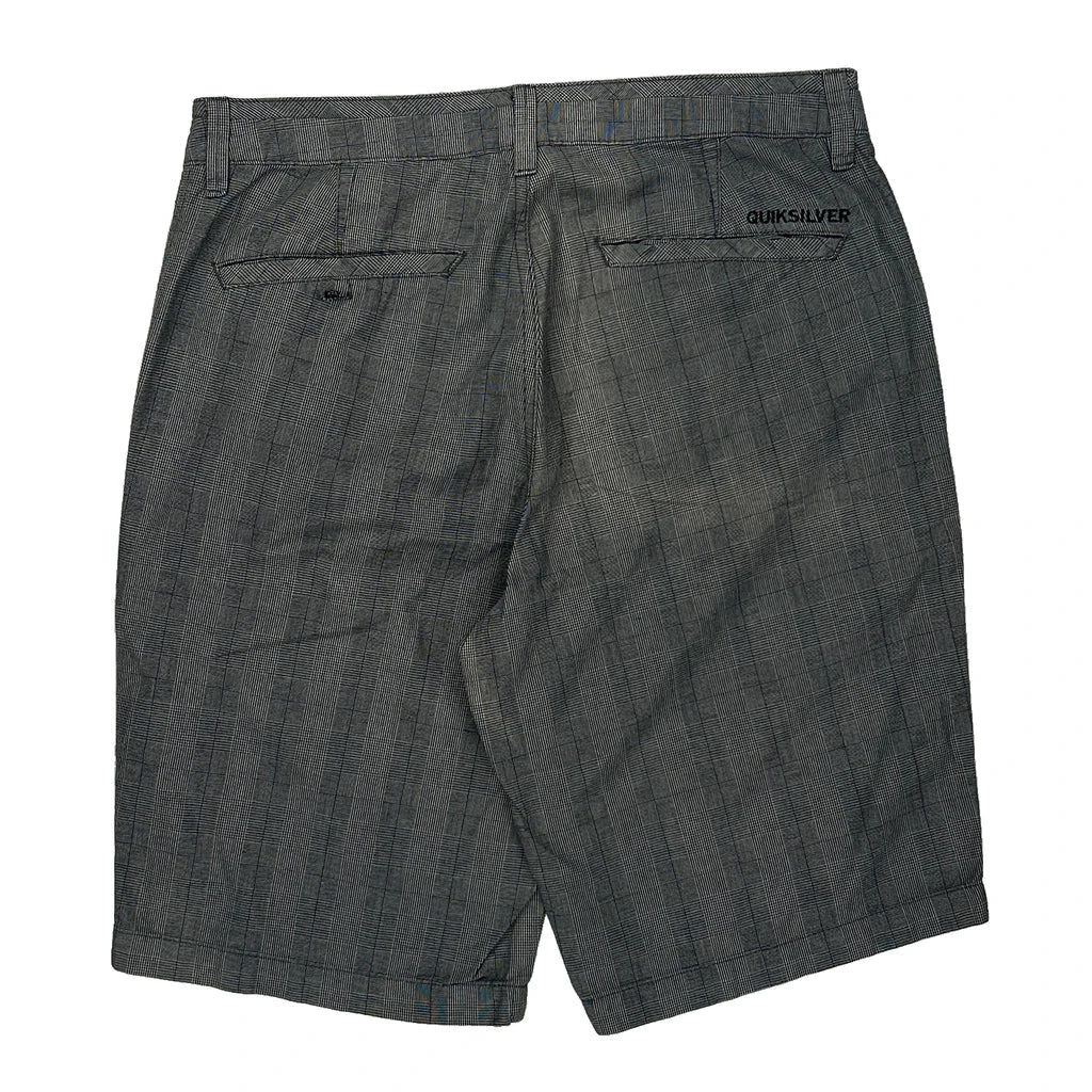 Quiksilver Pinstripe Shorts - 32W 10L Grey Cotton Blend Refurbished - Thrifted (note: this is a term often used to describe second- refurbished available on Cerqular