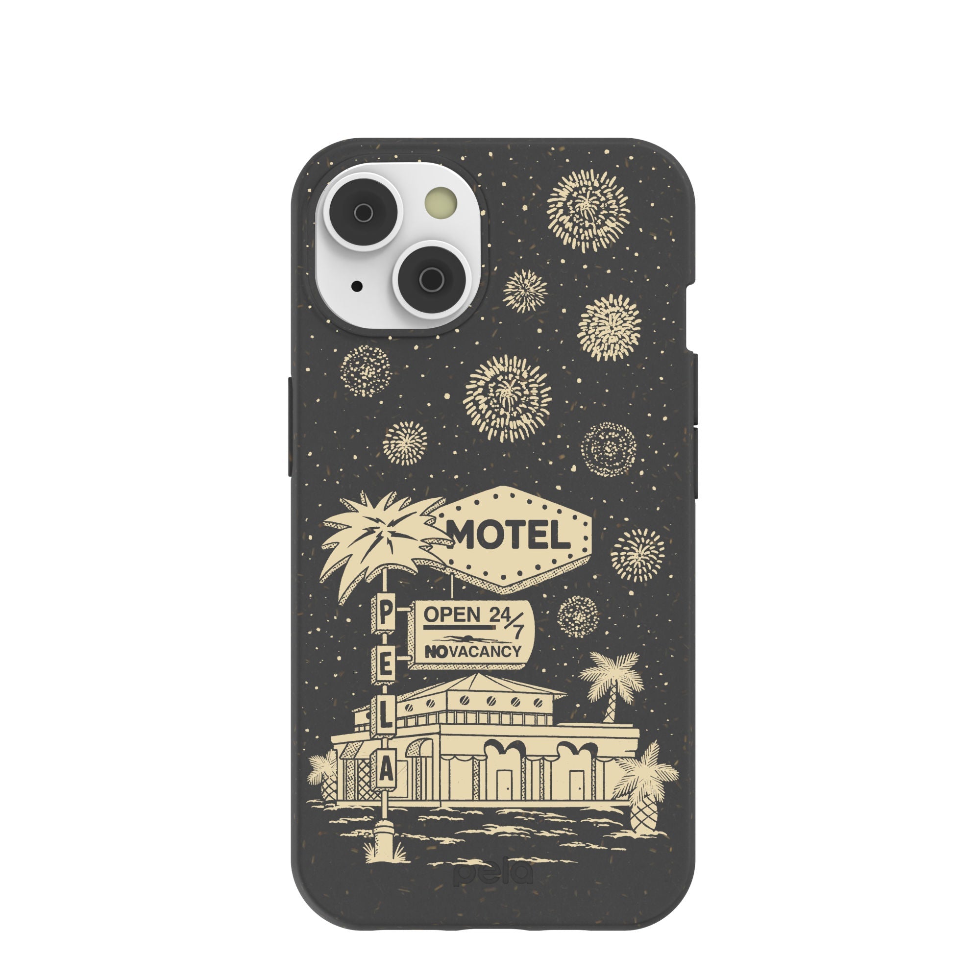 Black Motel Pela iPhone 14/16e Case Refurbished - Pela Case refurbished available on Cerqular