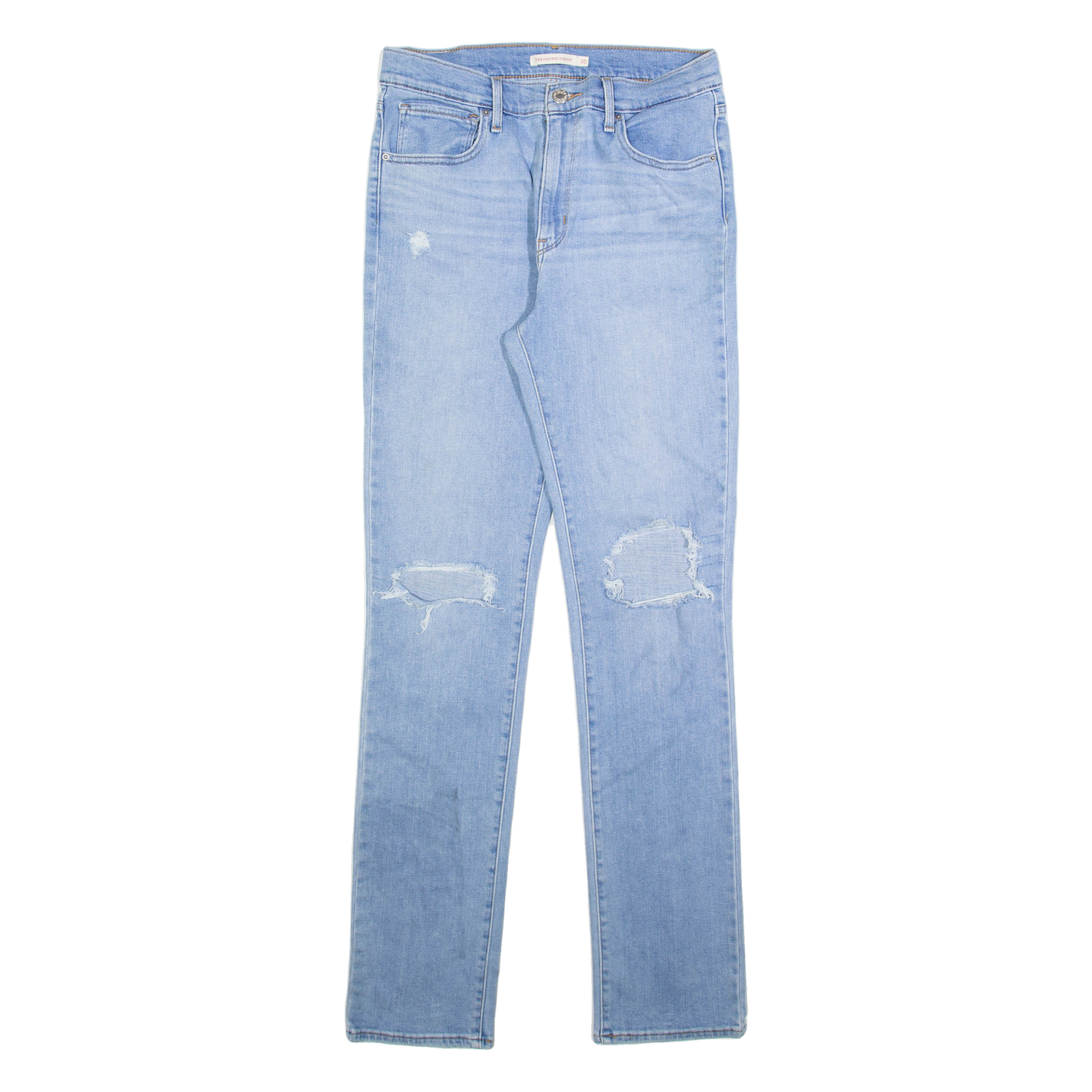 Buy LEVI'S 724 Distressed Womens Jeans Blue Regular Straight W30 L32 Refurbished - $36.39 LEVI'S 724 Distressed Womens Jeans Blue Regular Straight W30 L32 Refurbished - N/A refurbished available on Cerqular