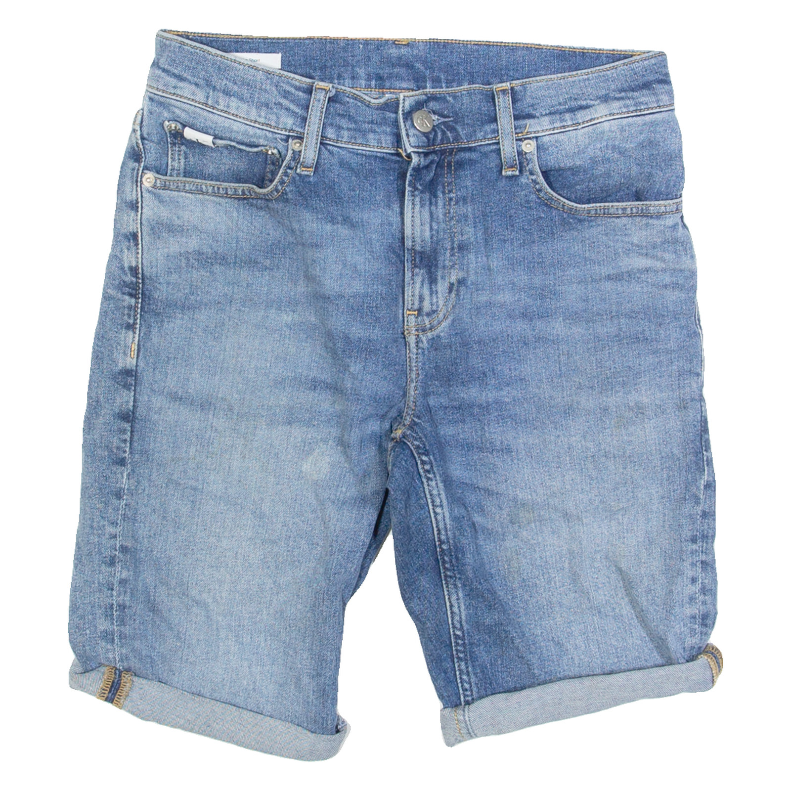 CALVIN KLEIN JEANS Mens Denim Shorts Blue Slim S W28 Refurbished - N/A refurbished available on Cerqular