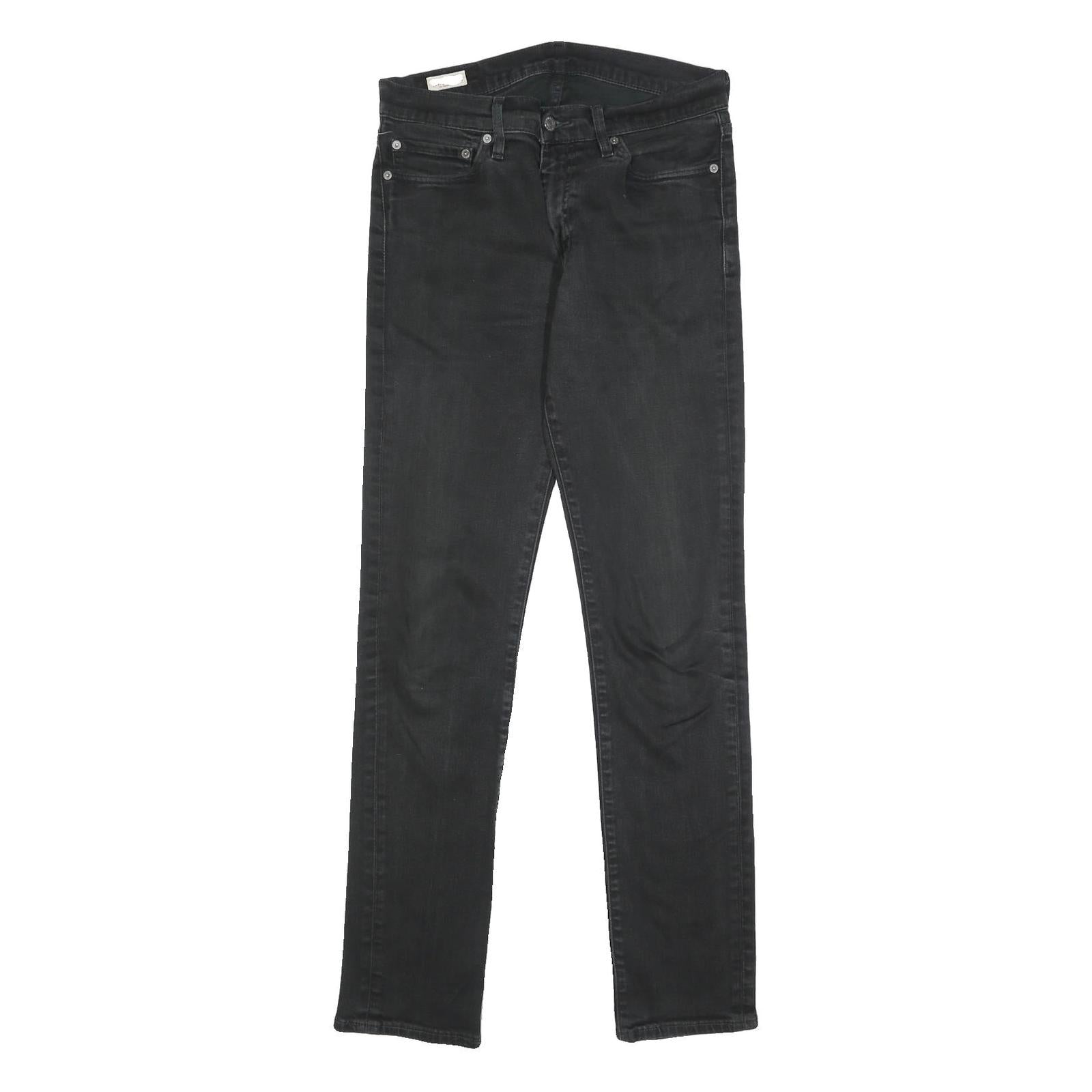 LEVI'S 511 Big E Mens Slim Black Denim Raw W32 L34 Classic Zip Jeans Refurbished - N/A refurbished available on Cerqular
