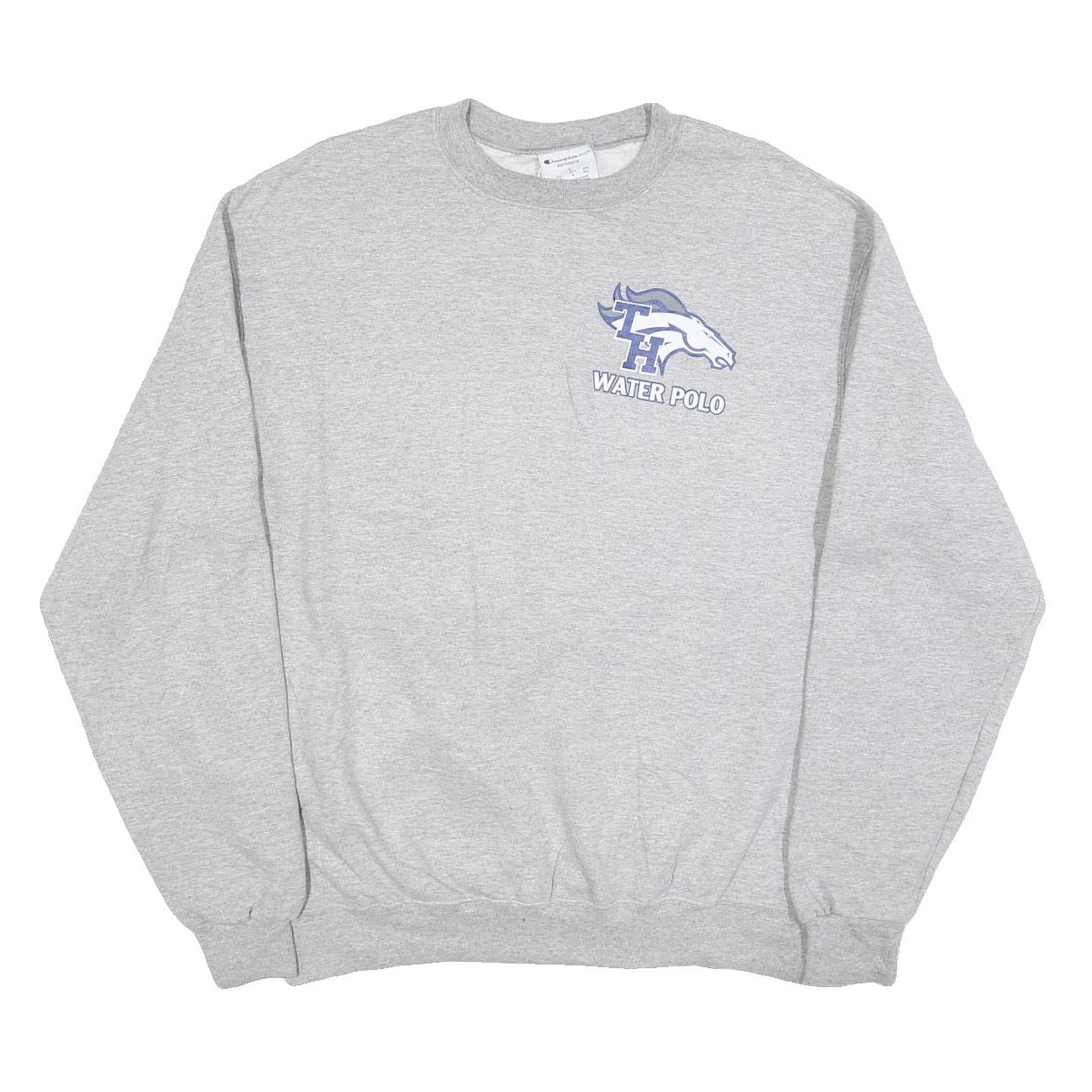 Buy CHAMPION Mens Grey TH Water Polo Crew Neck L Cotton Blend Sweatshirt Pullover Refurbished - $29.89 CHAMPION Mens Grey TH Water Polo Crew Neck L Cotton Blend Sweatshirt Pullover Refurbished - N/A refurbished available on Cerqular