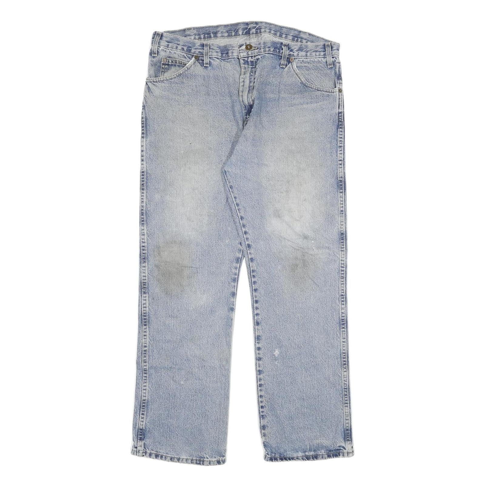 DICKIES Mens Jeans Blue Regular Straight Denim Medium W38 L30 Workwear Refurbished - N/A refurbished available on Cerqular