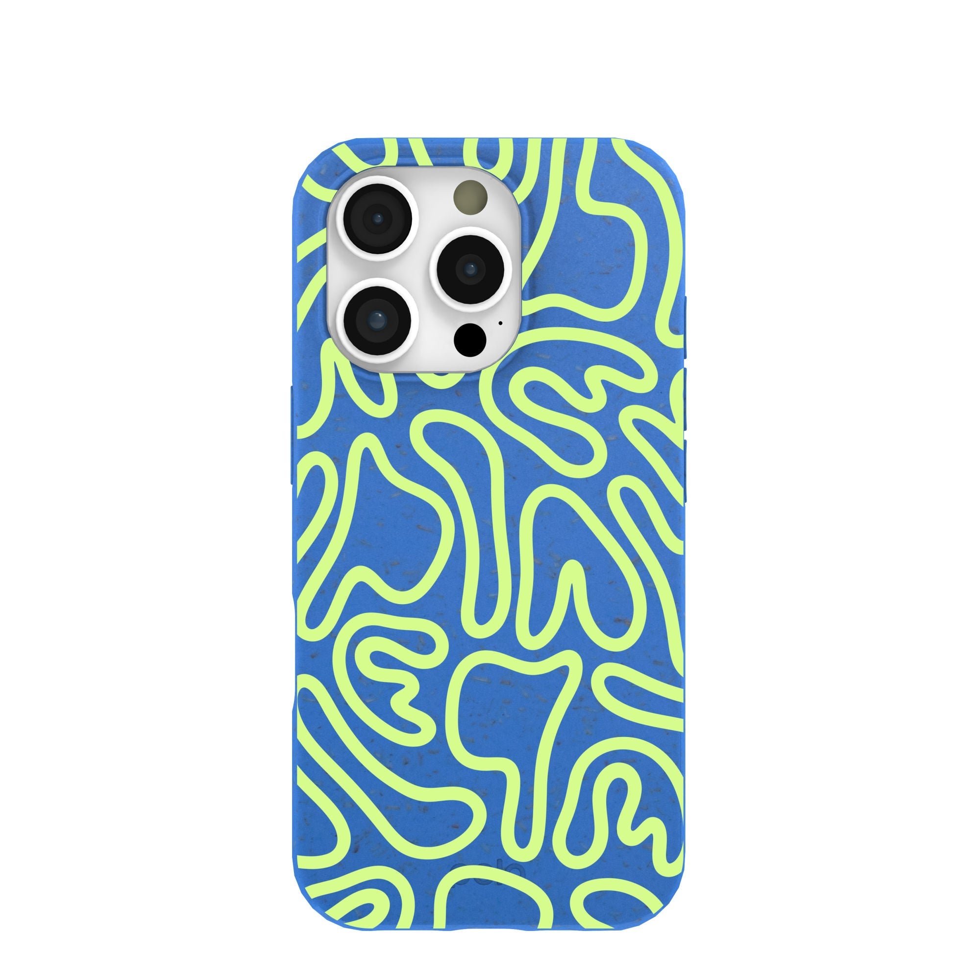 Electric Blue Dizzy Dreams iPhone 16 Pro Case Refurbished - Pela Case refurbished available on Cerqular