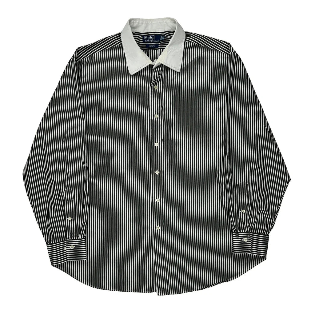 Buy Polo By Ralph Lauren Striped Shirt - 2XL Black & White Cotton Refurbished - $38.85 Polo By Ralph Lauren Striped Shirt - 2XL Black & White Cotton Refurbished - Thrifted (note: this is a term often used to describe second- refurbished available on Cerqular