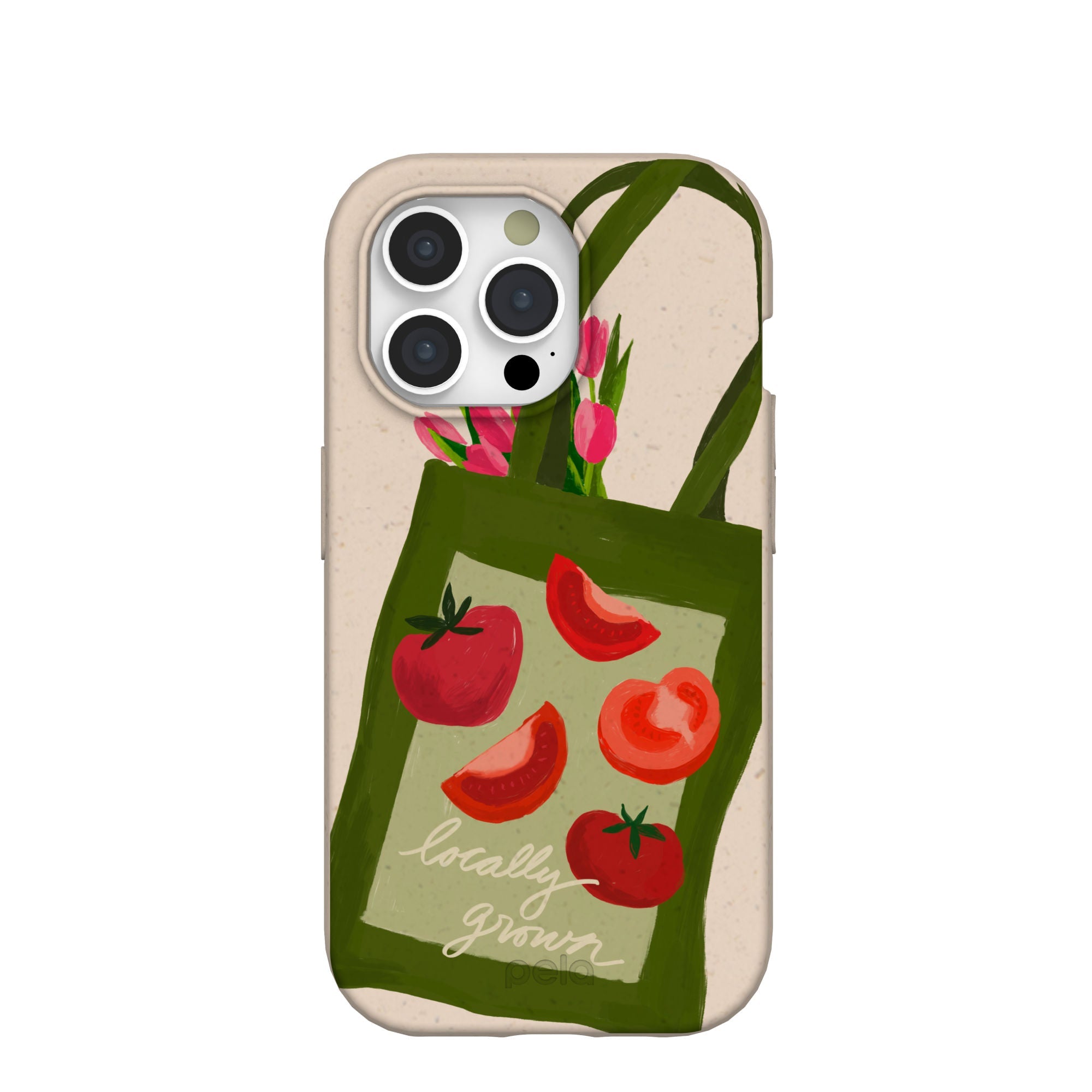 Seashell Market Tote iPhone 15 Pro Case Refurbished - Pela Case refurbished available on Cerqular