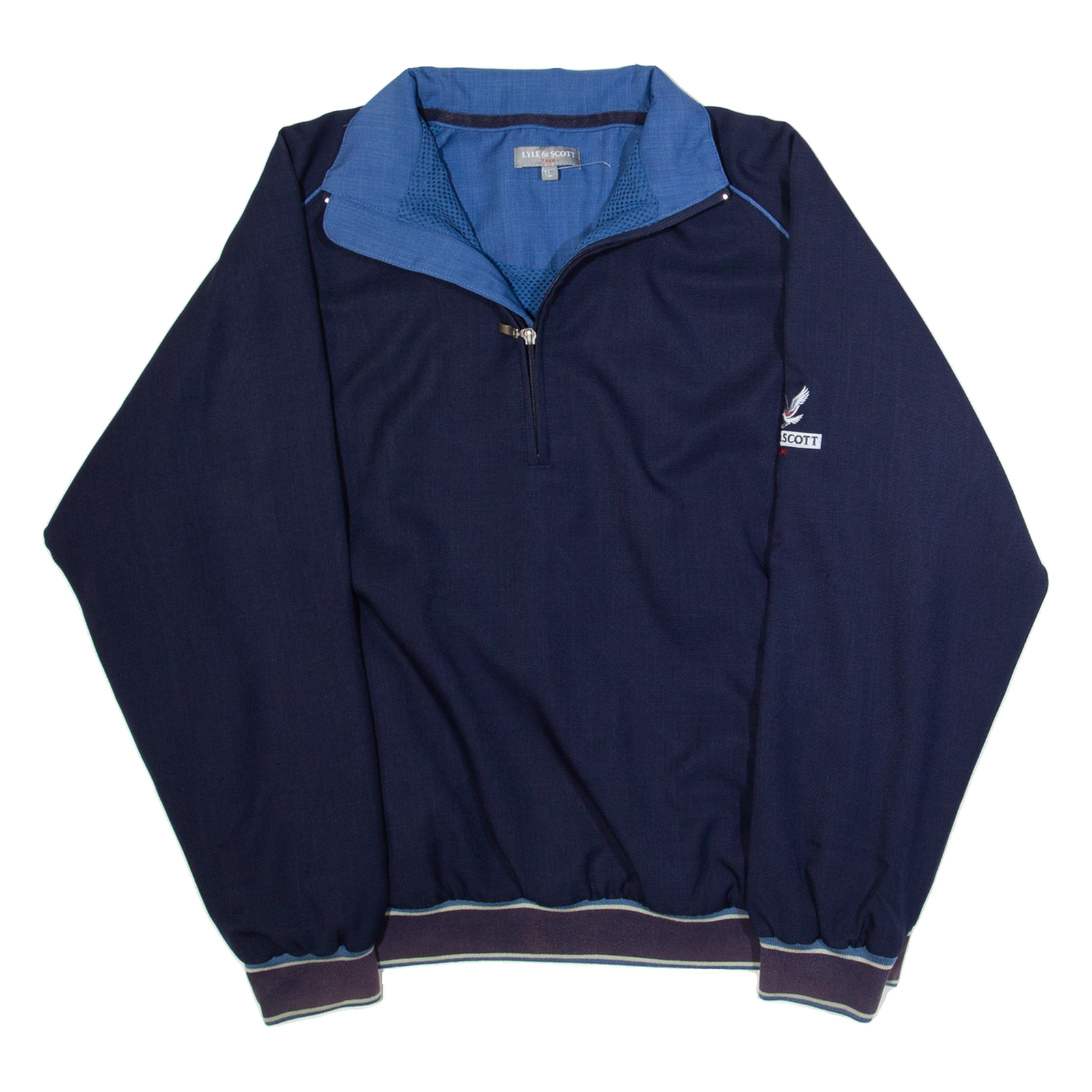 LYLE & SCOTT Mens Pullover Jacket Blue L Refurbished - N/A refurbished available on Cerqular