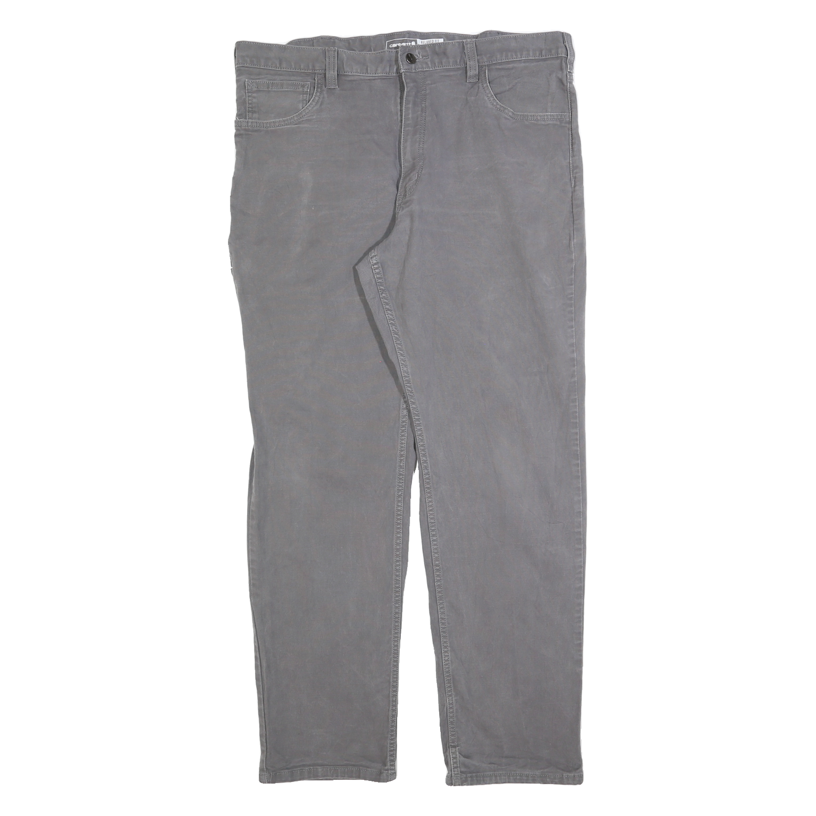 CARHARTT Mens Cotton Blend Grey Relaxed Straight Trousers W36 L32 Casual Refurbished - N/A refurbished available on Cerqular