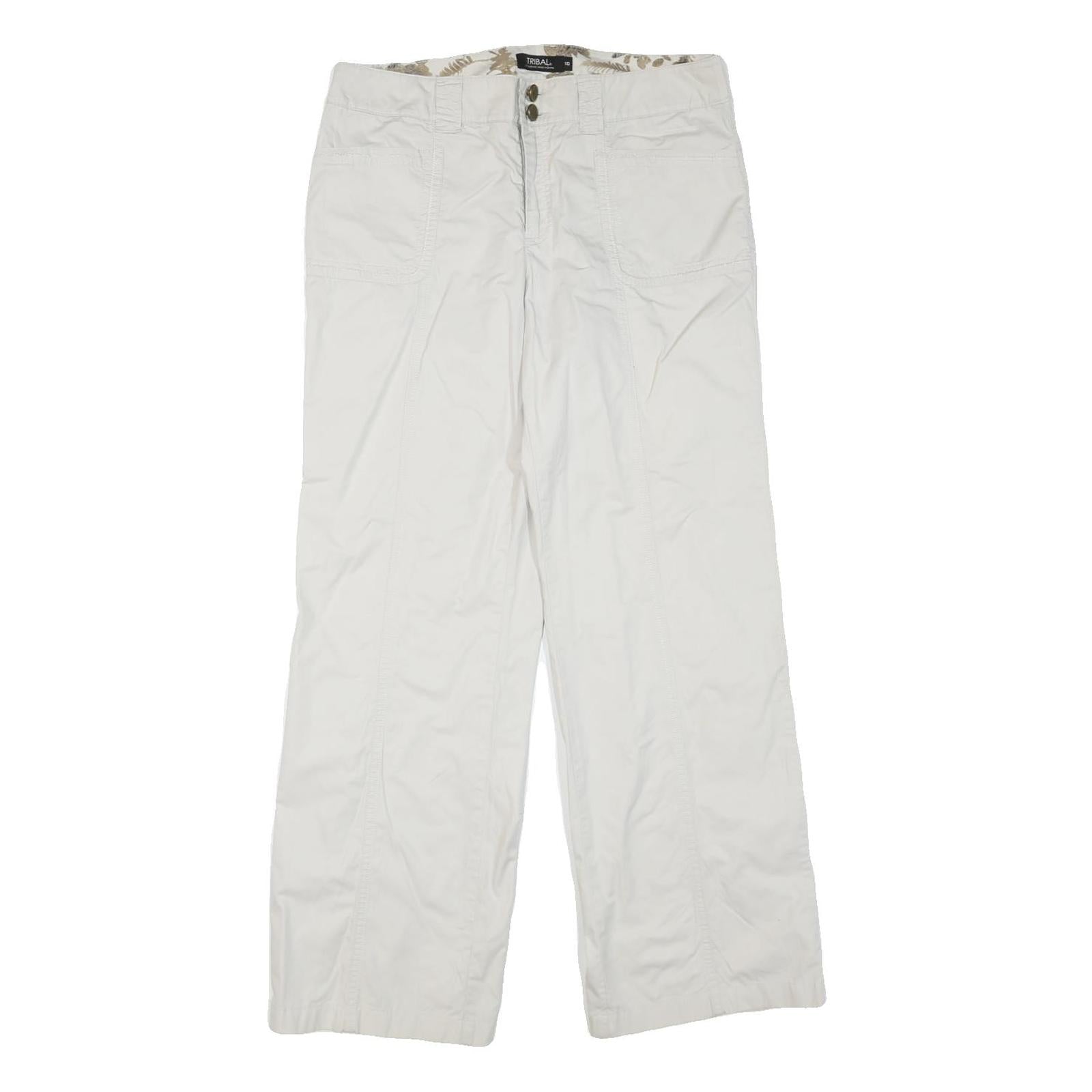 Buy TRIBAL Womens Cotton Blend White Regular Leg Trousers W34 L30 Casual Summer Fit Refurbished - $23.39 TRIBAL Womens Cotton Blend White Regular Leg Trousers W34 L30 Casual Summer Fit Refurbished - N/A refurbished available on Cerqular