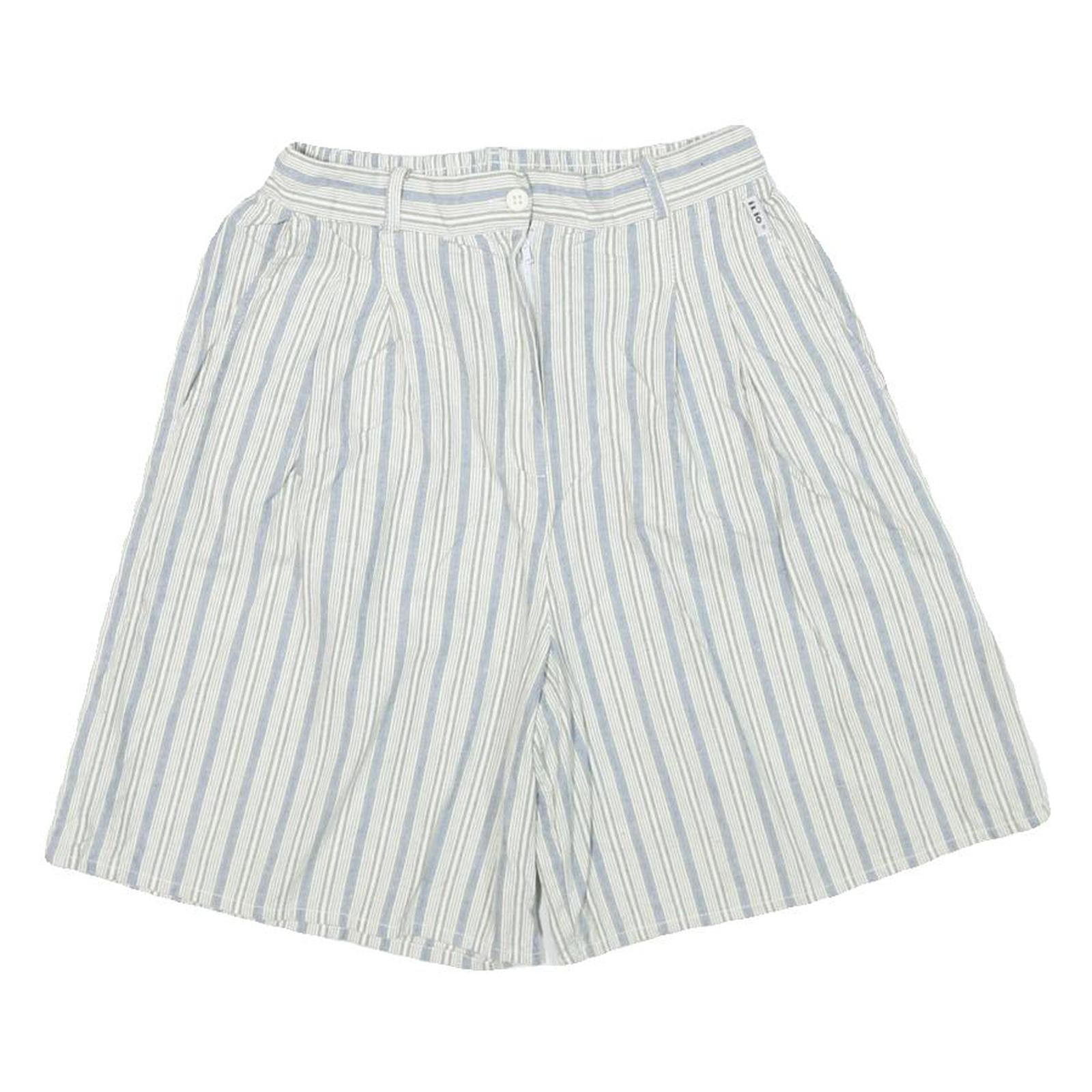 ILIO Womens Shorts White & Blue Striped Casual XXS W24 Cotton Blend Refurbished - N/A refurbished available on Cerqular